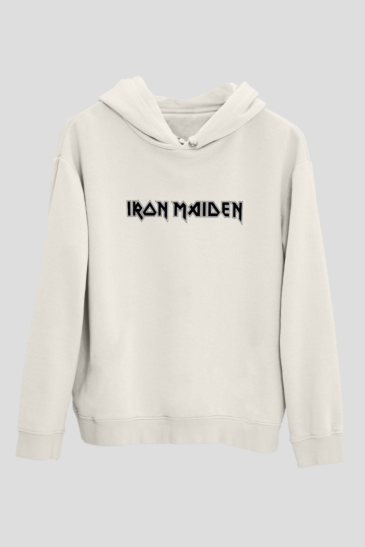 Iron Maiden Beyaz Unisex Kapşonlu Sweatshirt
