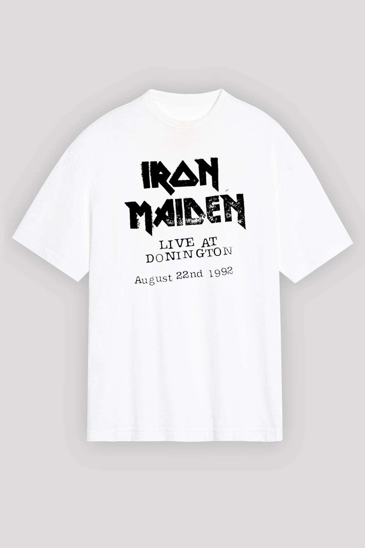 Iron Maiden Beyaz Unisex Oversize Tişört T-Shirt