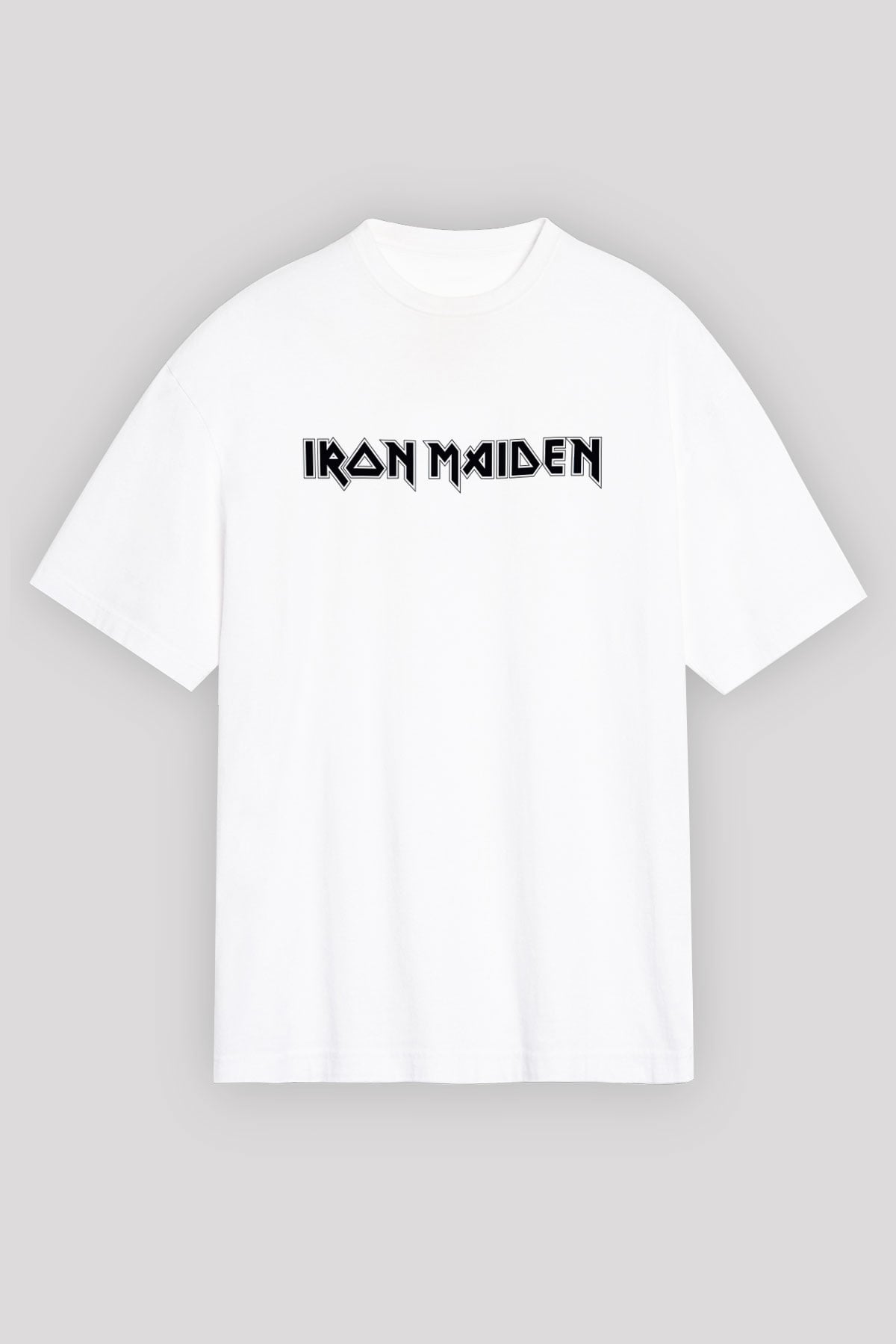 Iron Maiden Beyaz Unisex Oversize Tişört T-Shirt