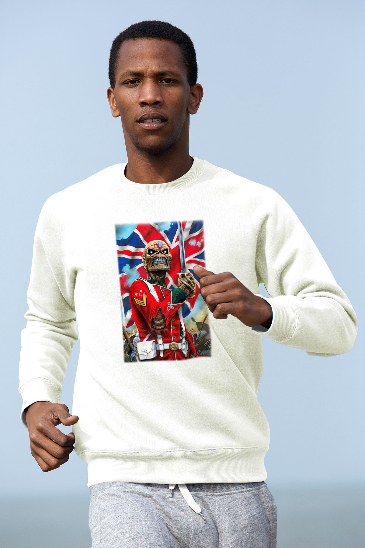 Iron Maiden Beyaz Unisex Sweatshirt