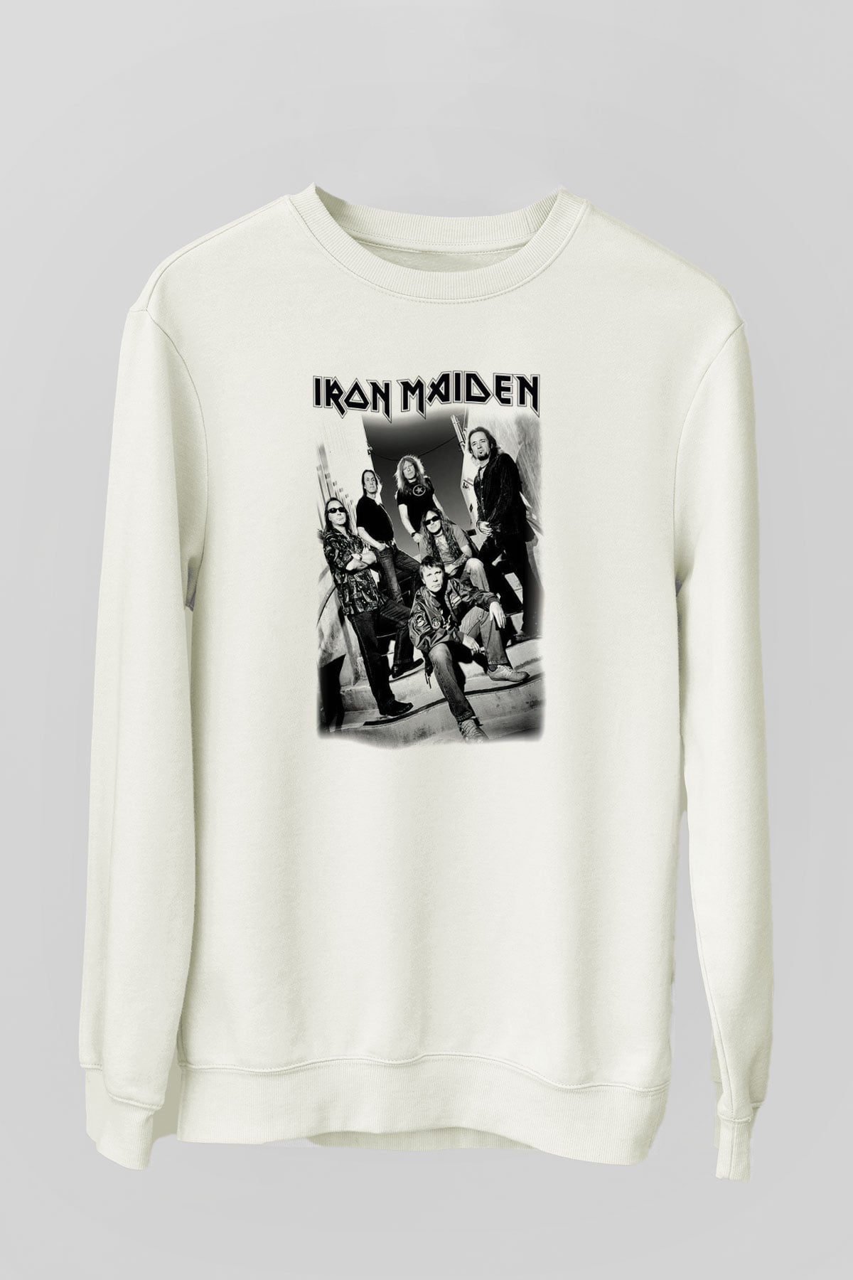 Iron Maiden Beyaz Unisex Sweatshirt