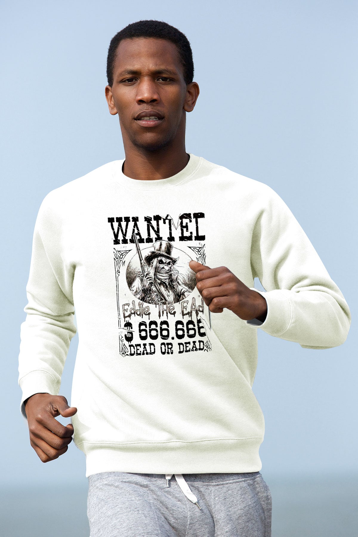 Iron Maiden Beyaz Unisex Sweatshirt