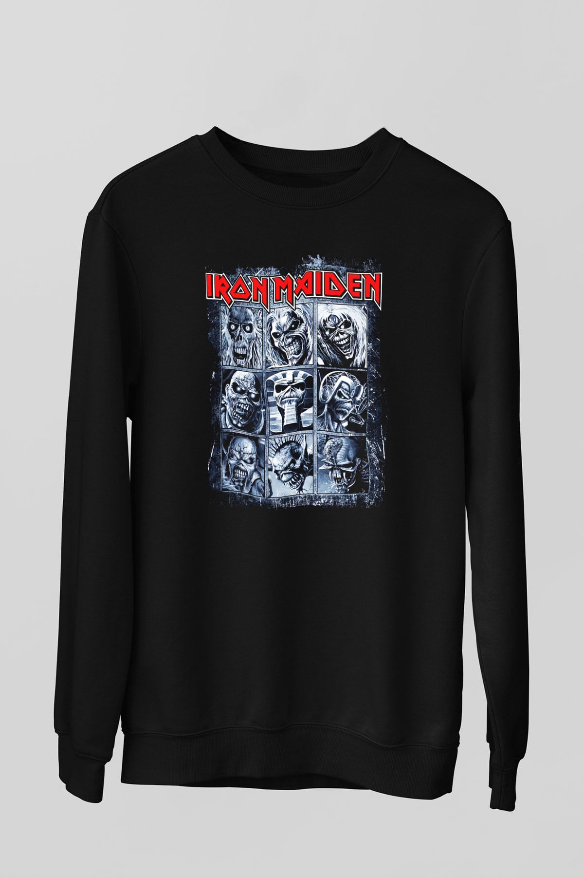 Iron Maiden Eddie Siyah Unisex Sweatshirt
