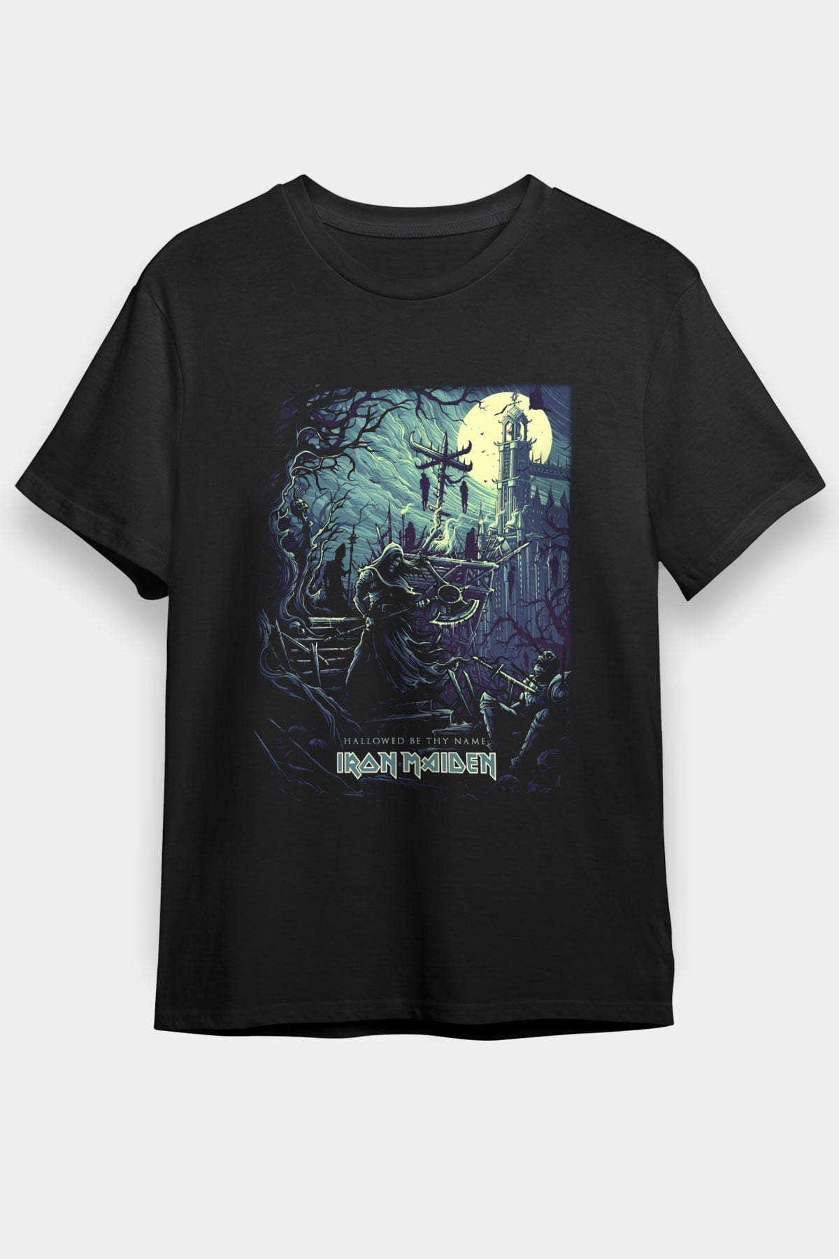 Iron Maiden Hallowed Be Thy Name Siyah Unisex Tişört T-Shirt - TişörtFabrikası