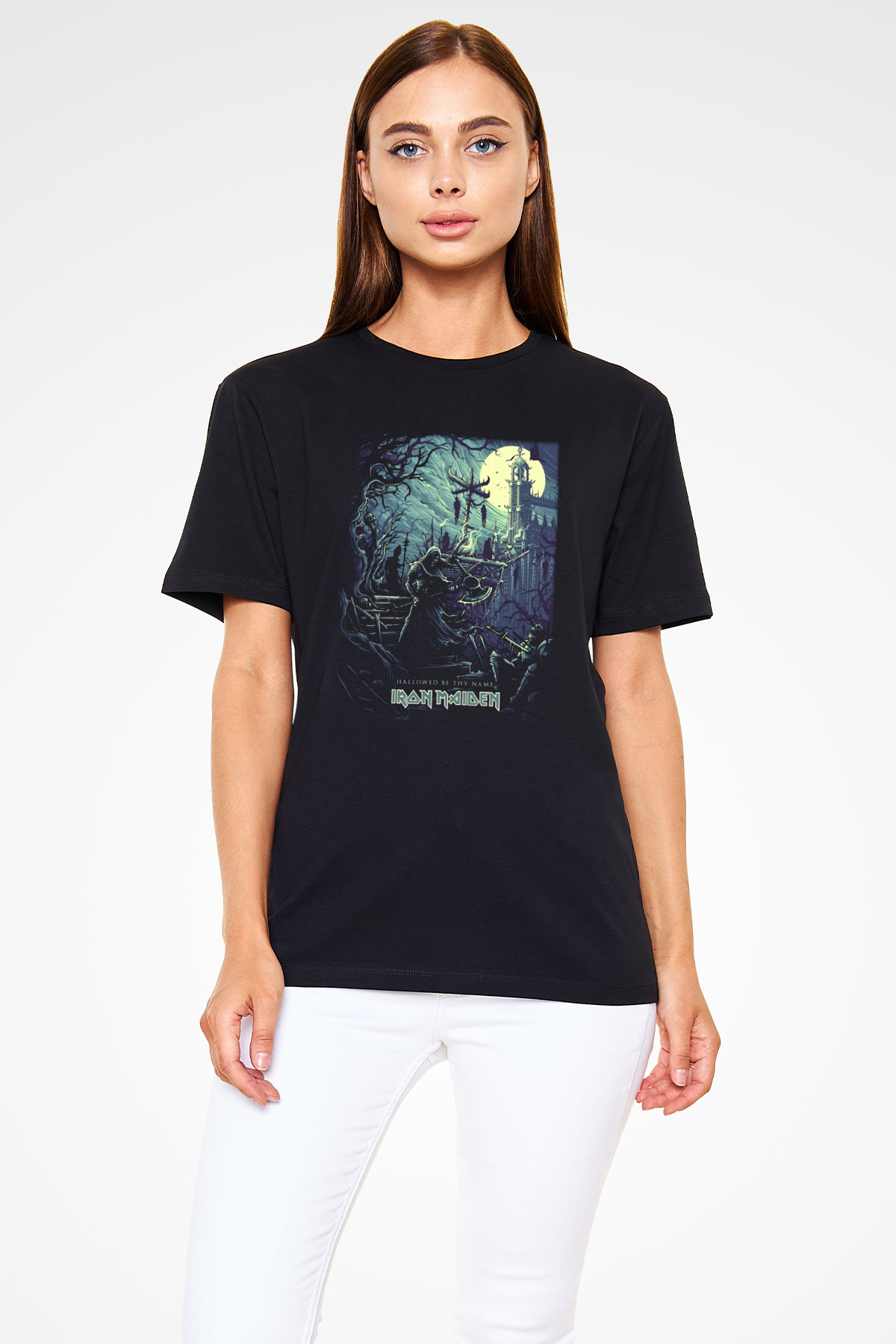 Iron Maiden Hallowed Be Thy Name Siyah Unisex Tişört T-Shirt - TişörtFabrikası