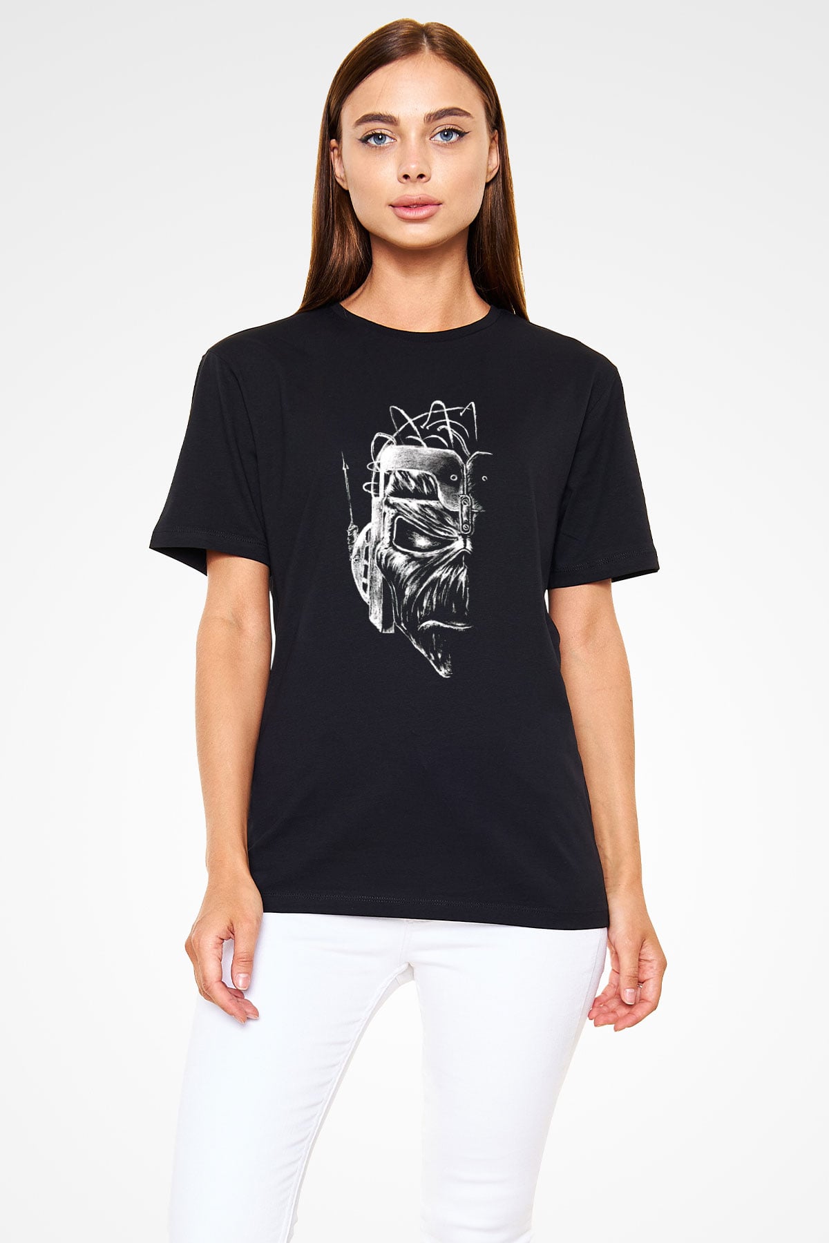 Iron Maiden İlluminati Eddie Siyah Unisex Tişört T-Shirt - TişörtFabrikası