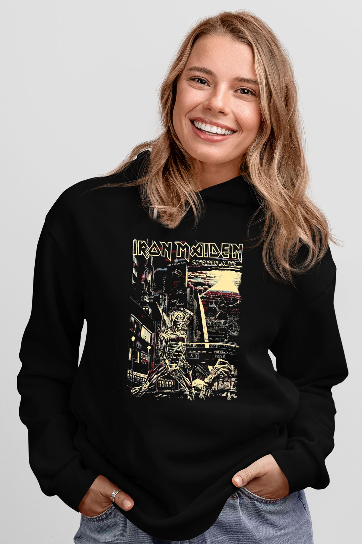 Iron Maiden Siyah Unisex Hoodie