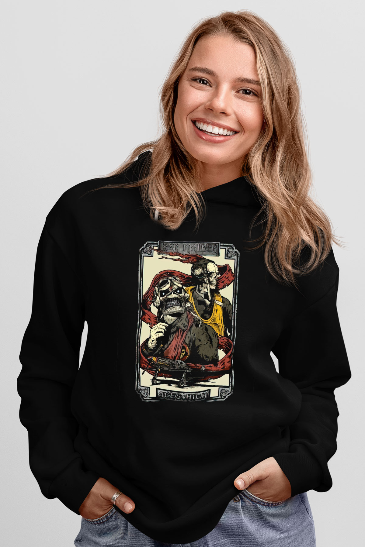 Iron Maiden Siyah Unisex Hoodie