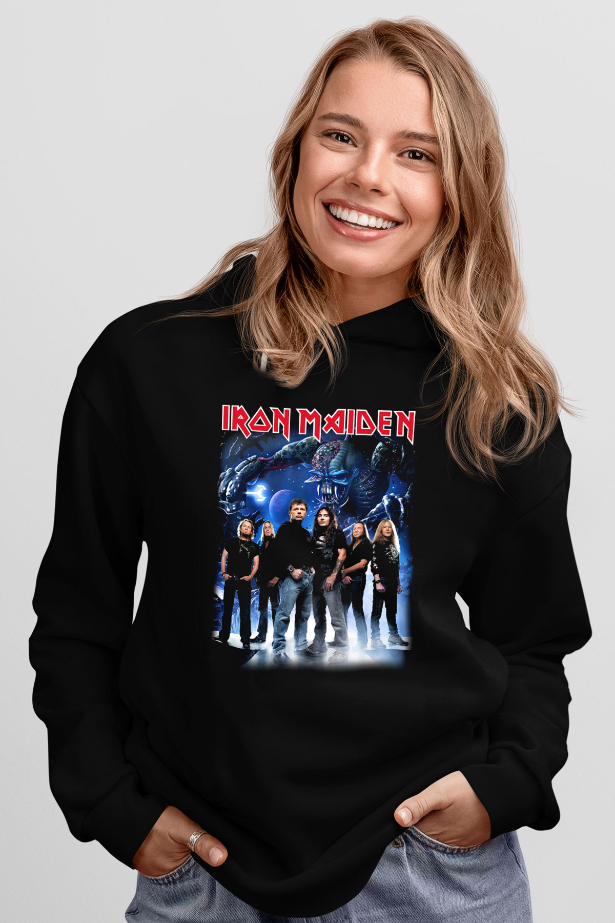 Iron Maiden Siyah Unisex Hoodie