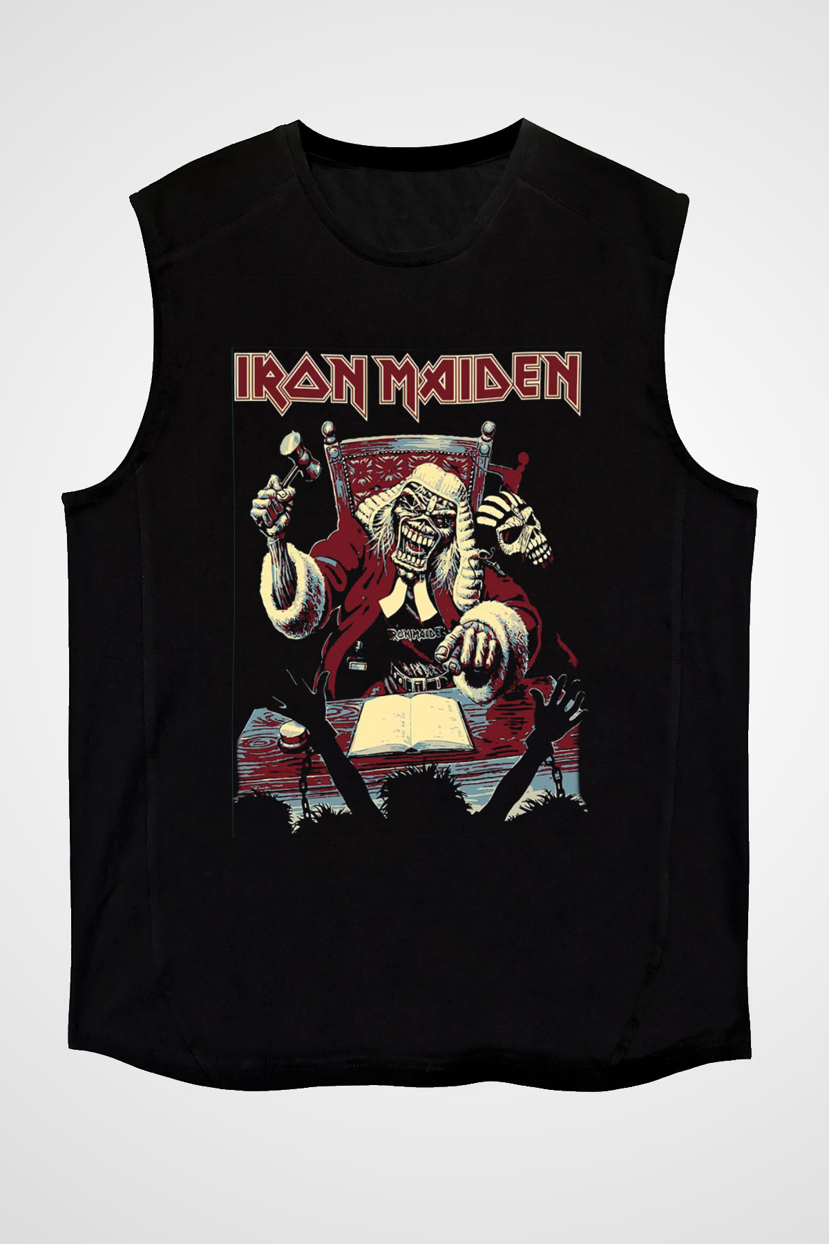 Iron Maiden Siyah Unisex Kolsuz Tişört