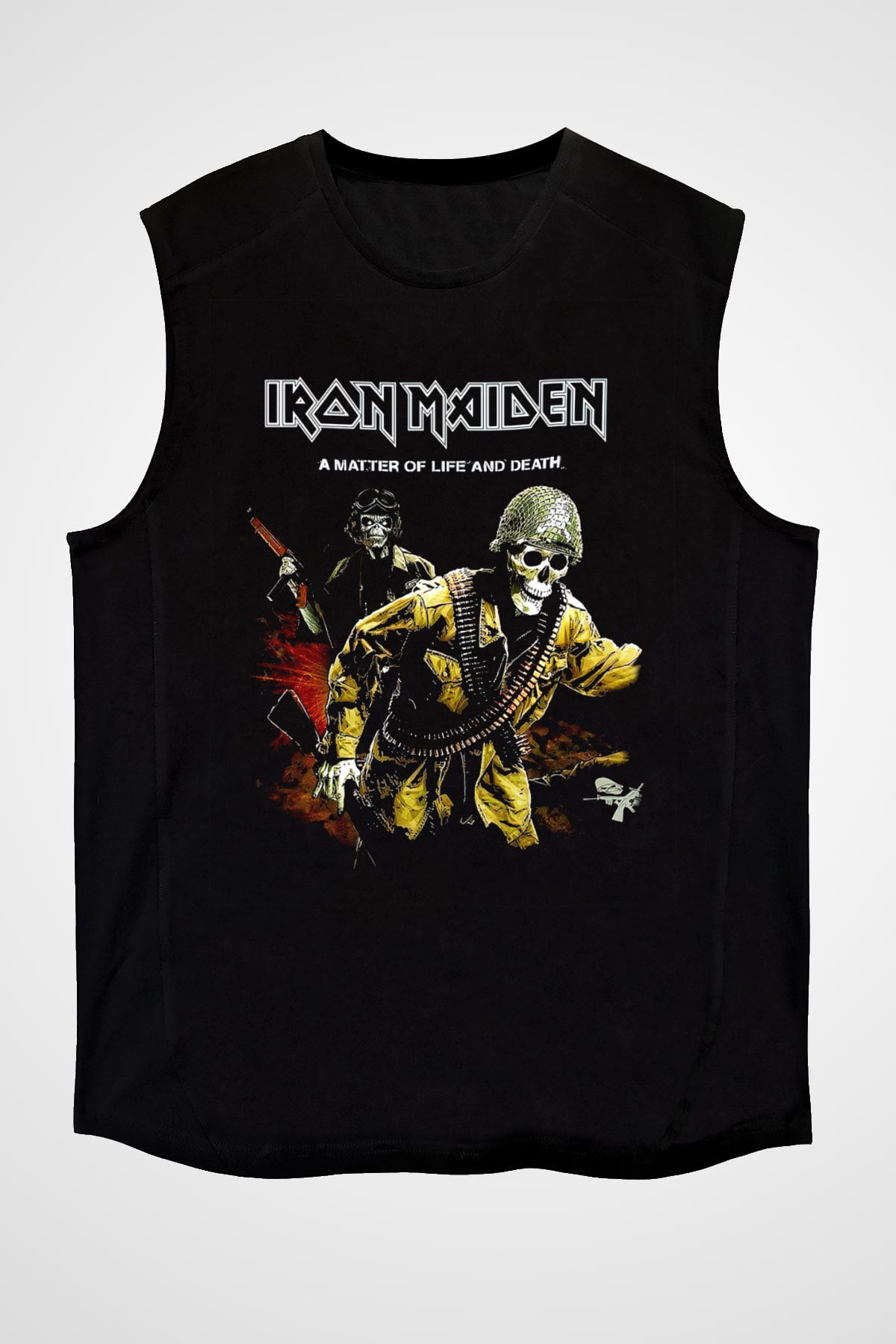 Iron Maiden Siyah Unisex Kolsuz Tişört