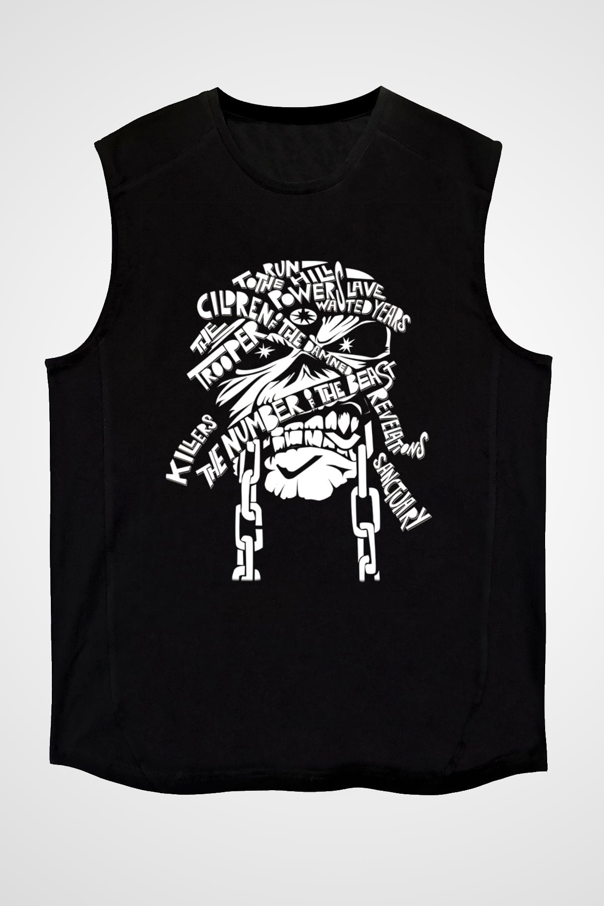 Iron Maiden Siyah Unisex Kolsuz Tişört
