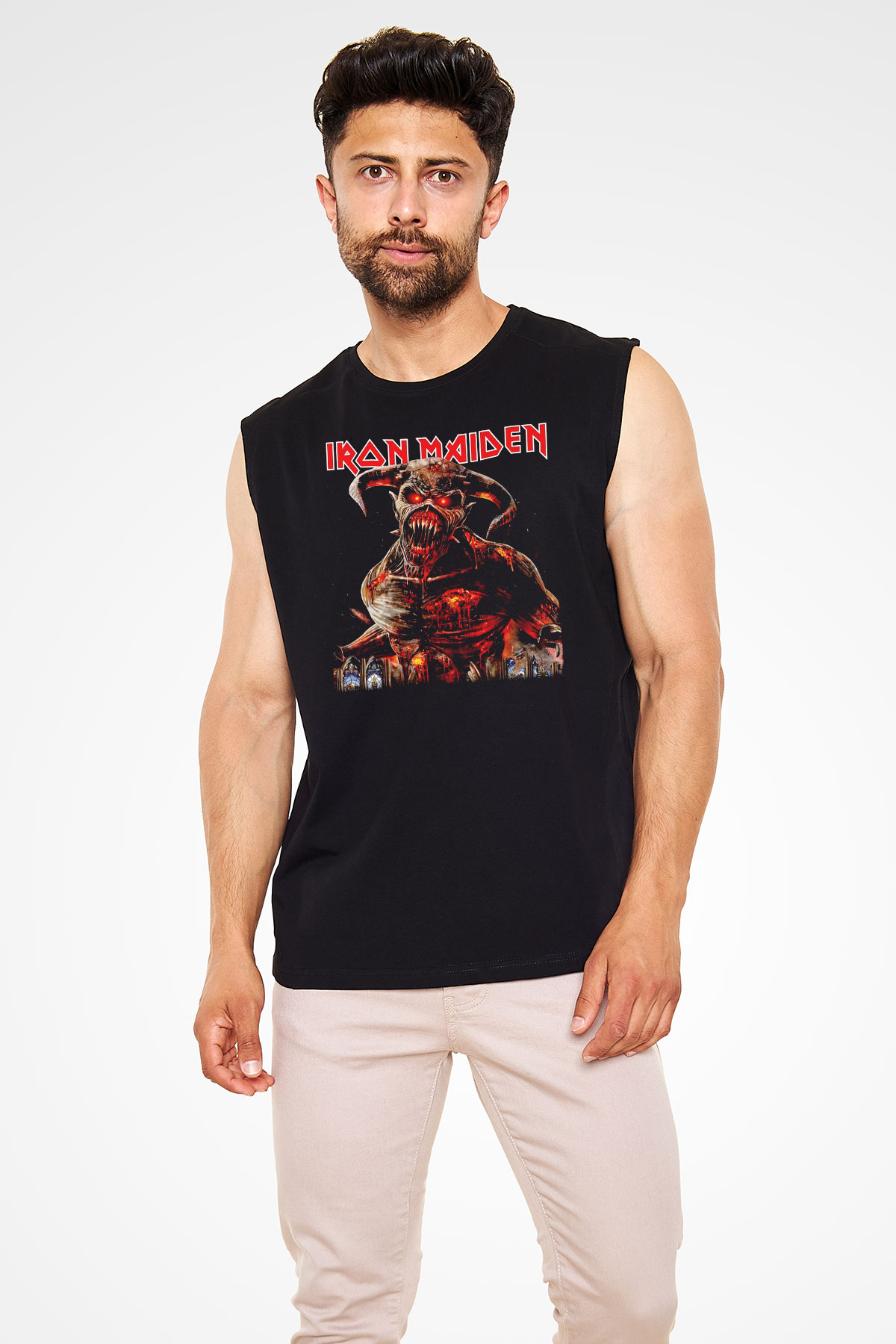 Iron Maiden Siyah Unisex Kolsuz Tişört