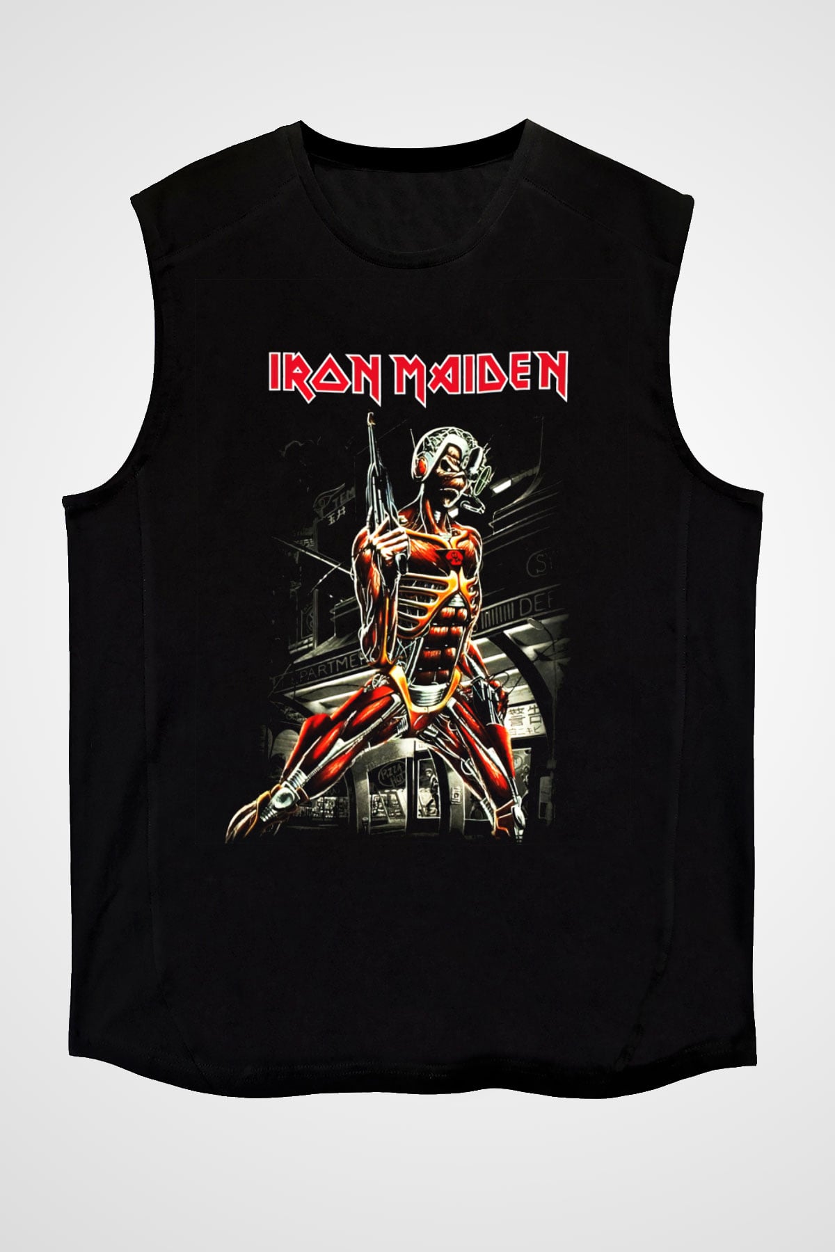Iron Maiden Siyah Unisex Kolsuz Tişört