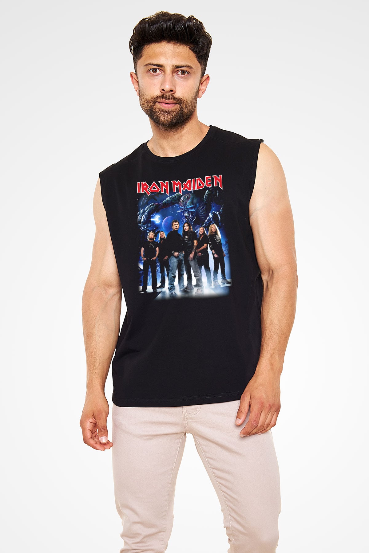 Iron Maiden Siyah Unisex Kolsuz Tişört