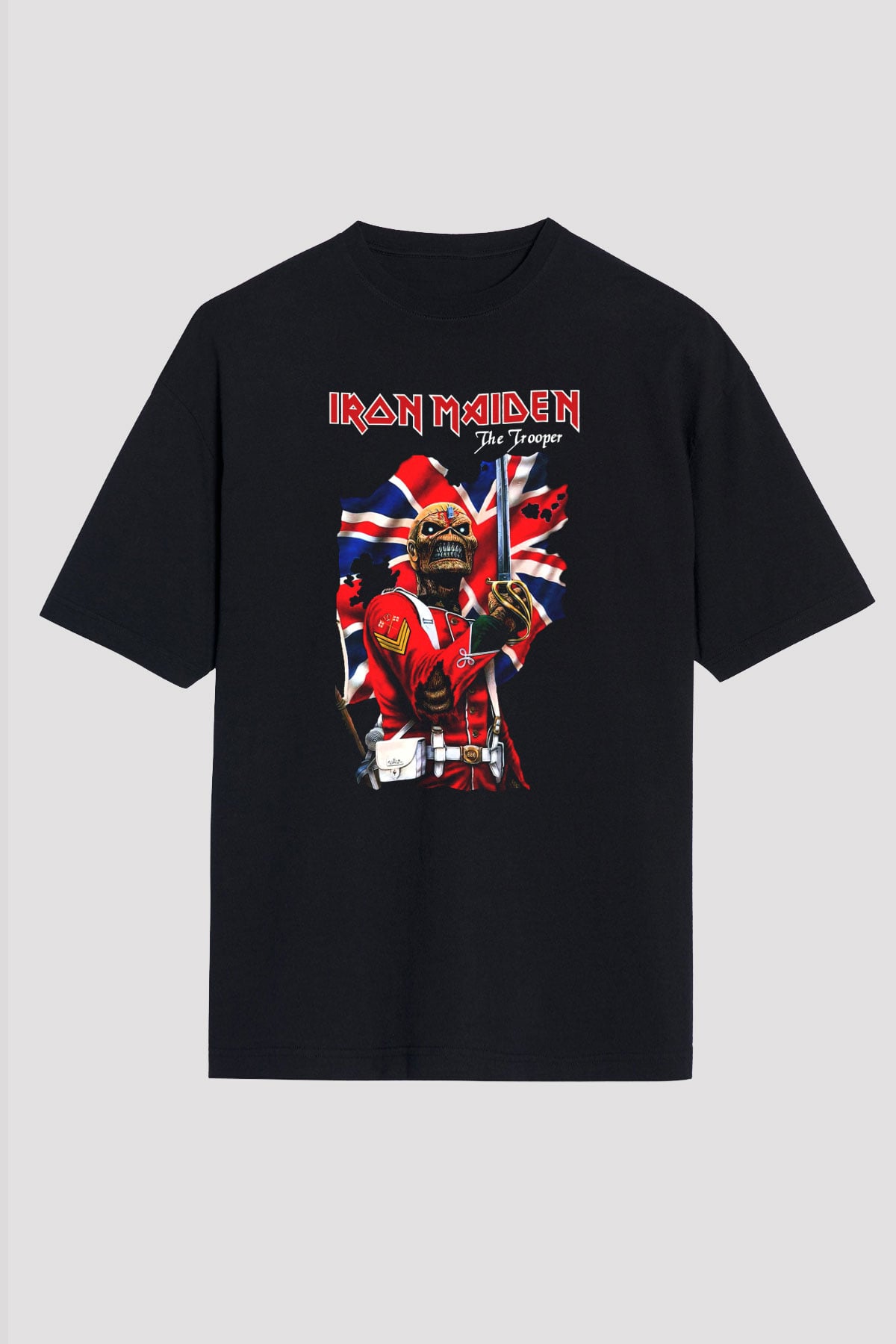 Iron Maiden Siyah Unisex Oversize Tişört T-Shirt