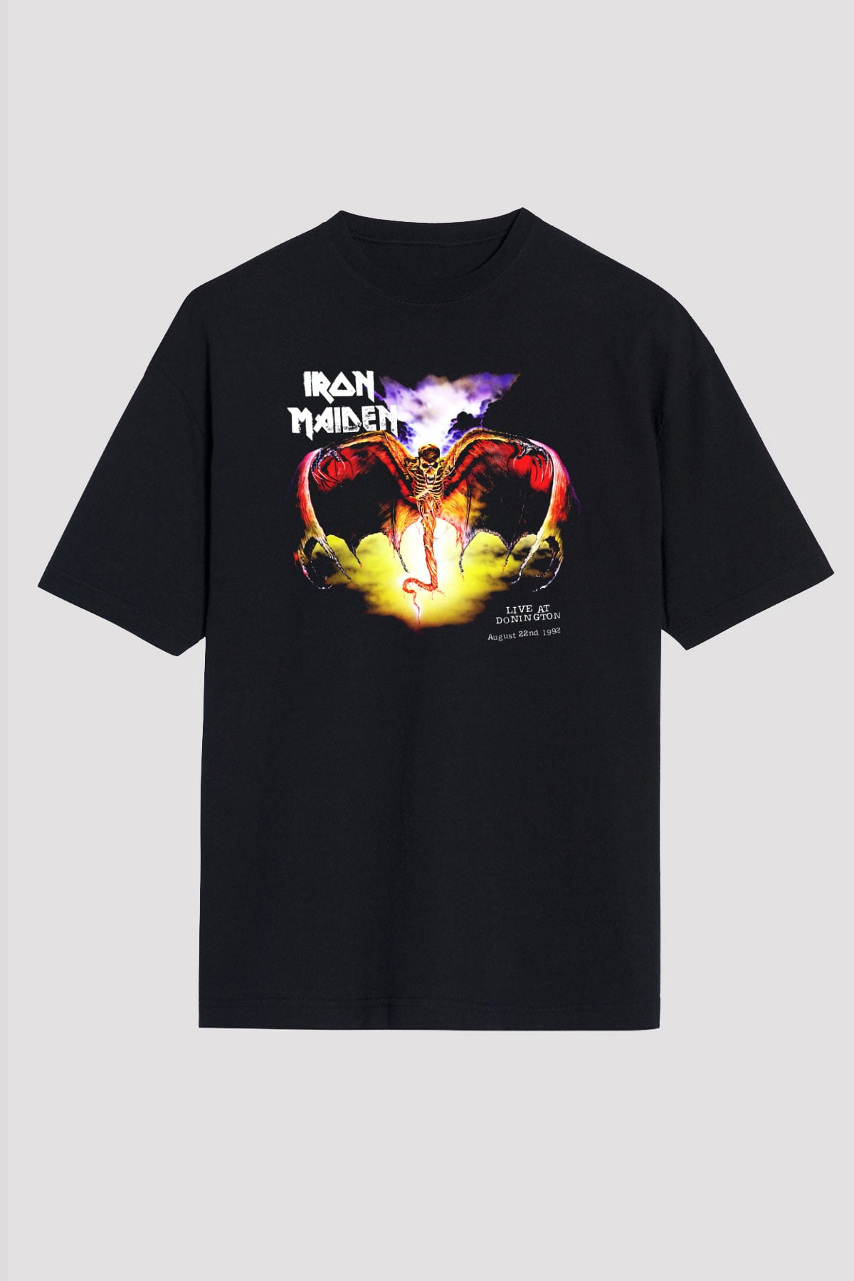 Iron Maiden Siyah Unisex Oversize Tişört T-Shirt