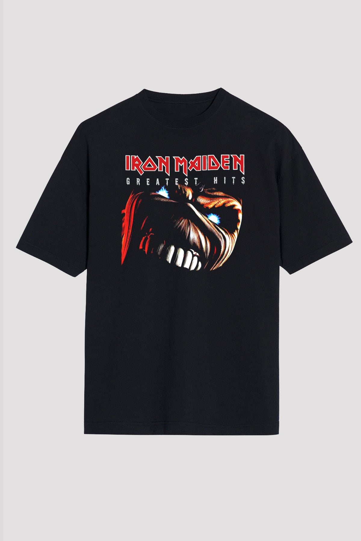 Iron Maiden Siyah Unisex Oversize Tişört T-Shirt