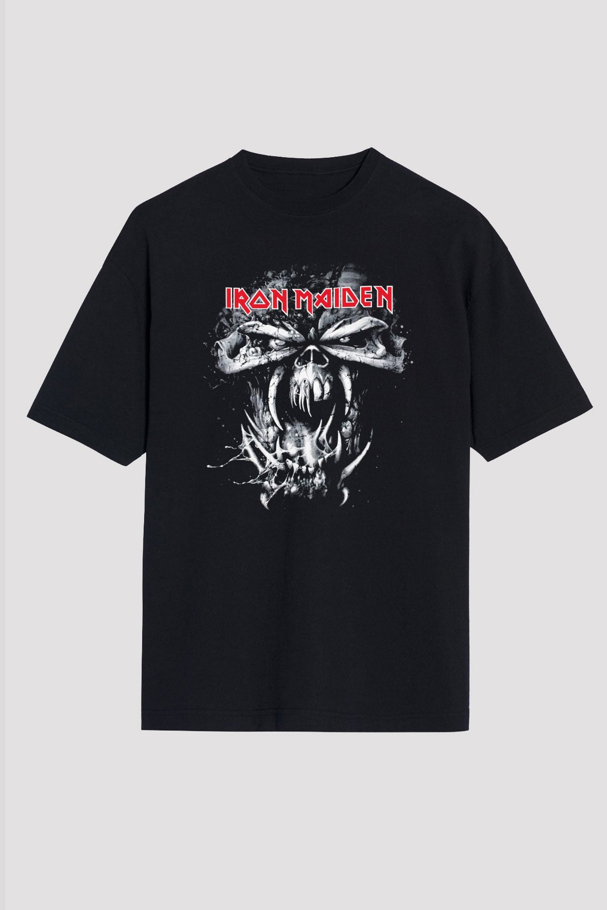 Iron Maiden Siyah Unisex Oversize Tişört T-Shirt