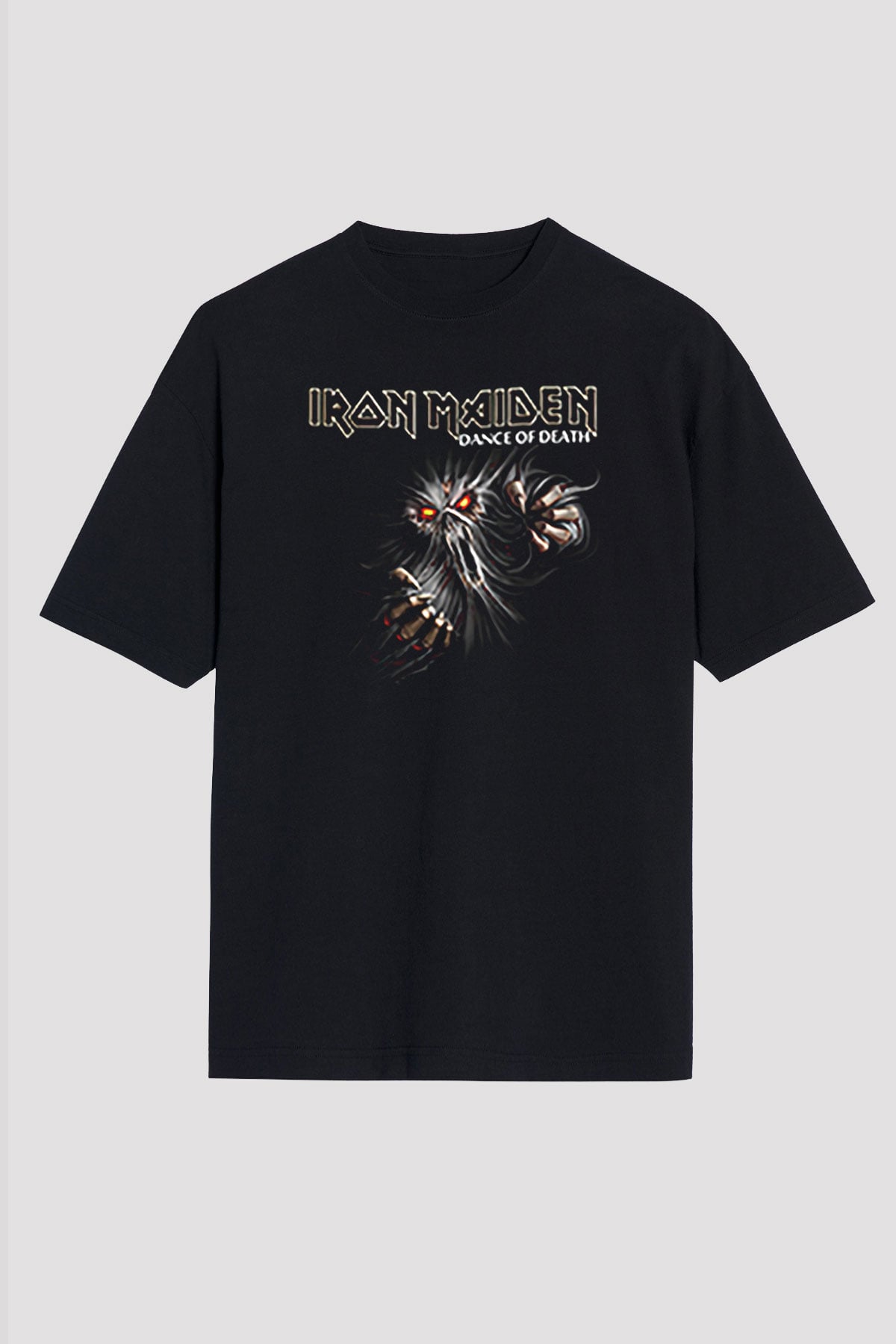 Iron Maiden Siyah Unisex Oversize Tişört T-Shirt