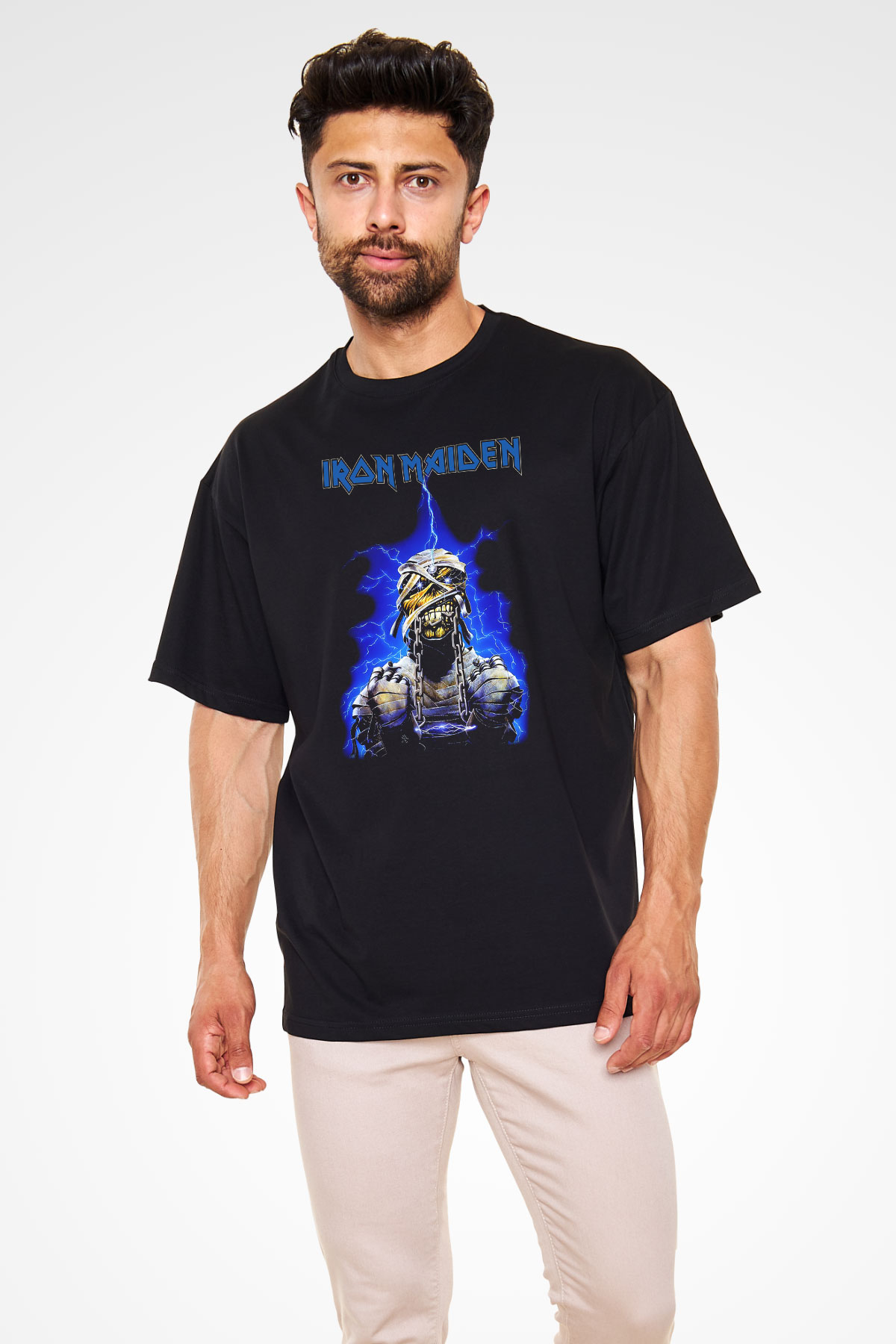 Iron Maiden Siyah Unisex Oversize Tişört T-Shirt