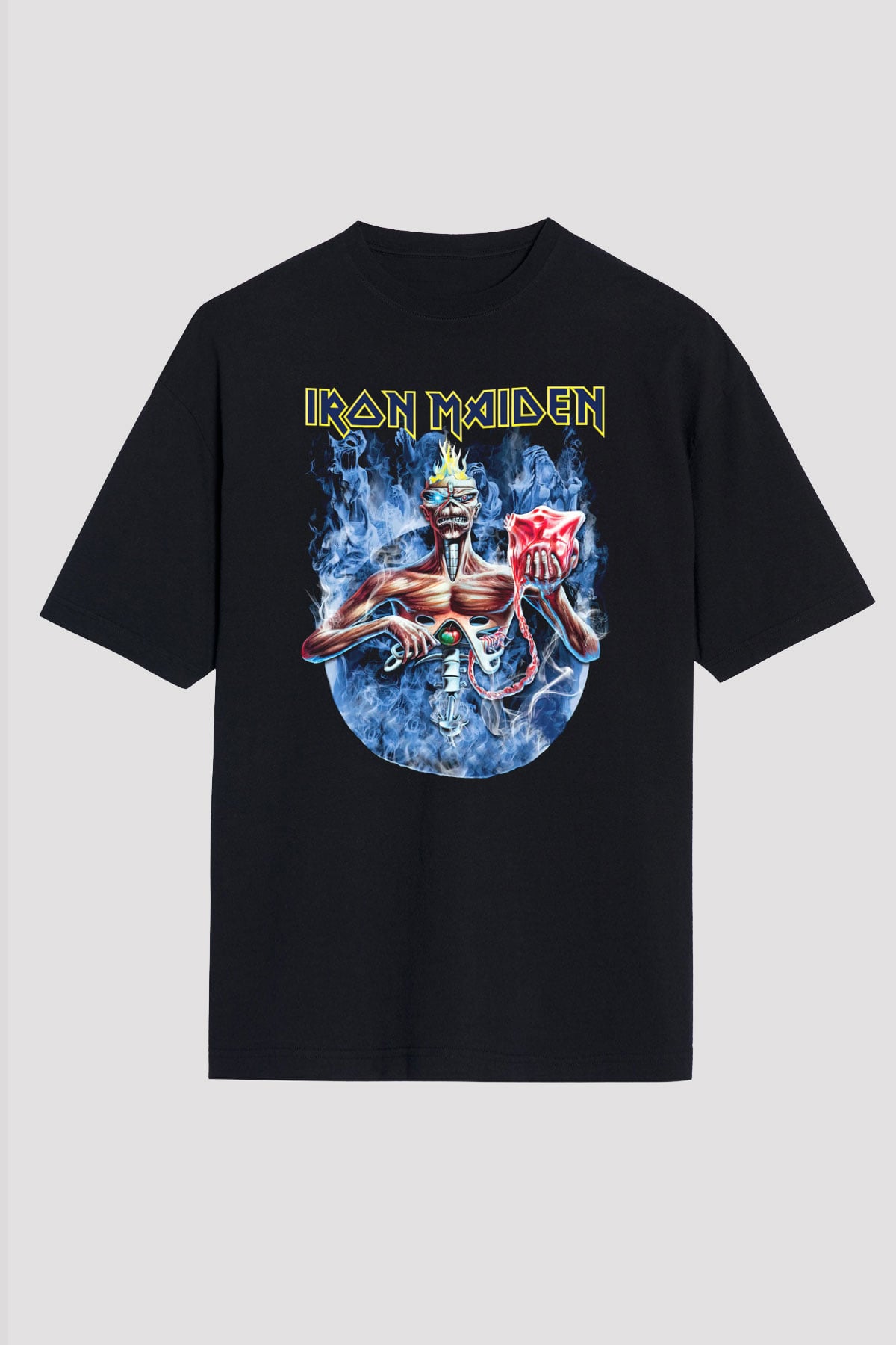 Iron Maiden Siyah Unisex Oversize Tişört T-Shirt