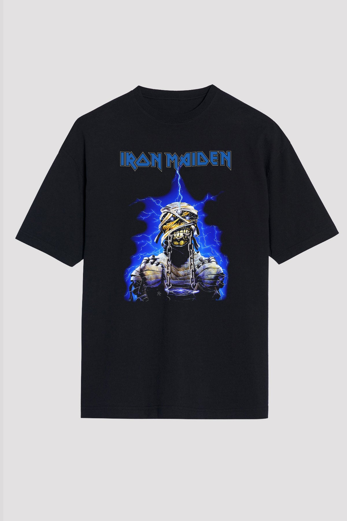 Iron Maiden Siyah Unisex Oversize Tişört T-Shirt