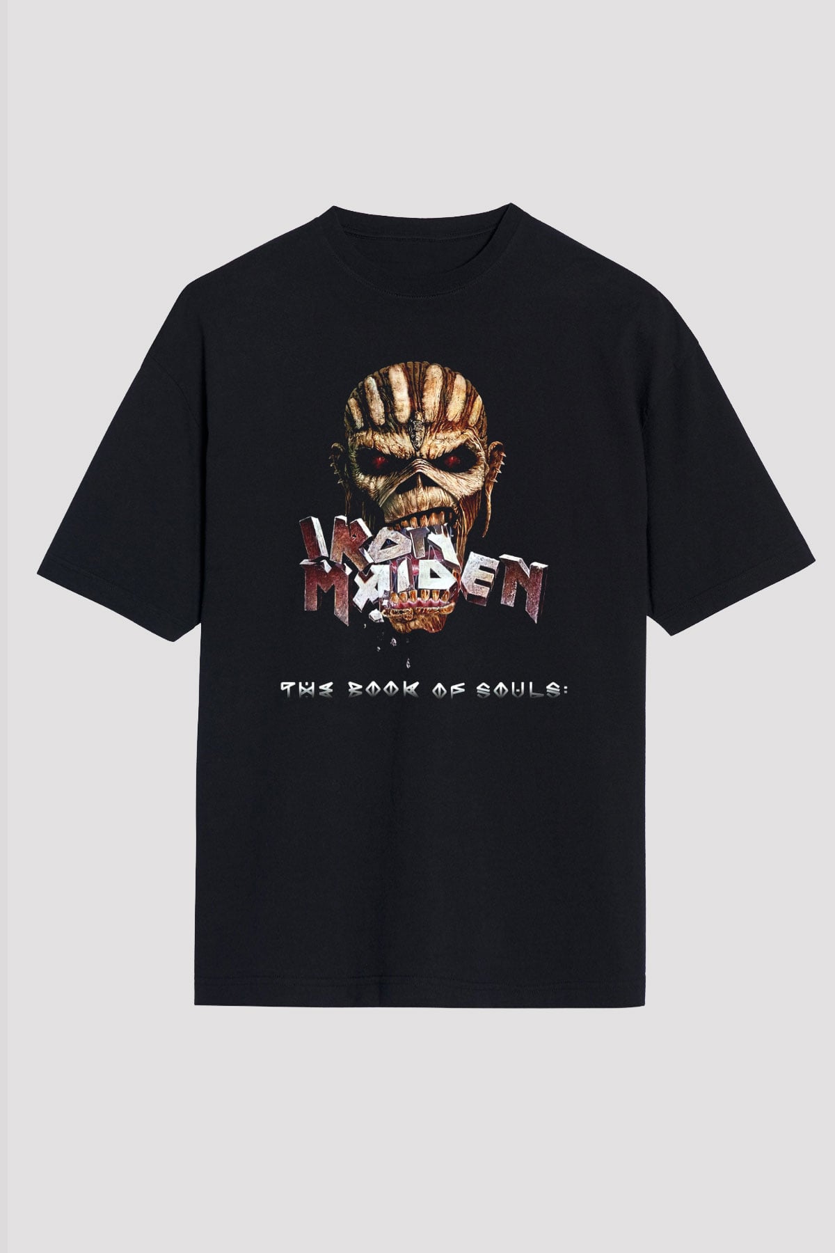 Iron Maiden Siyah Unisex Oversize Tişört T-Shirt
