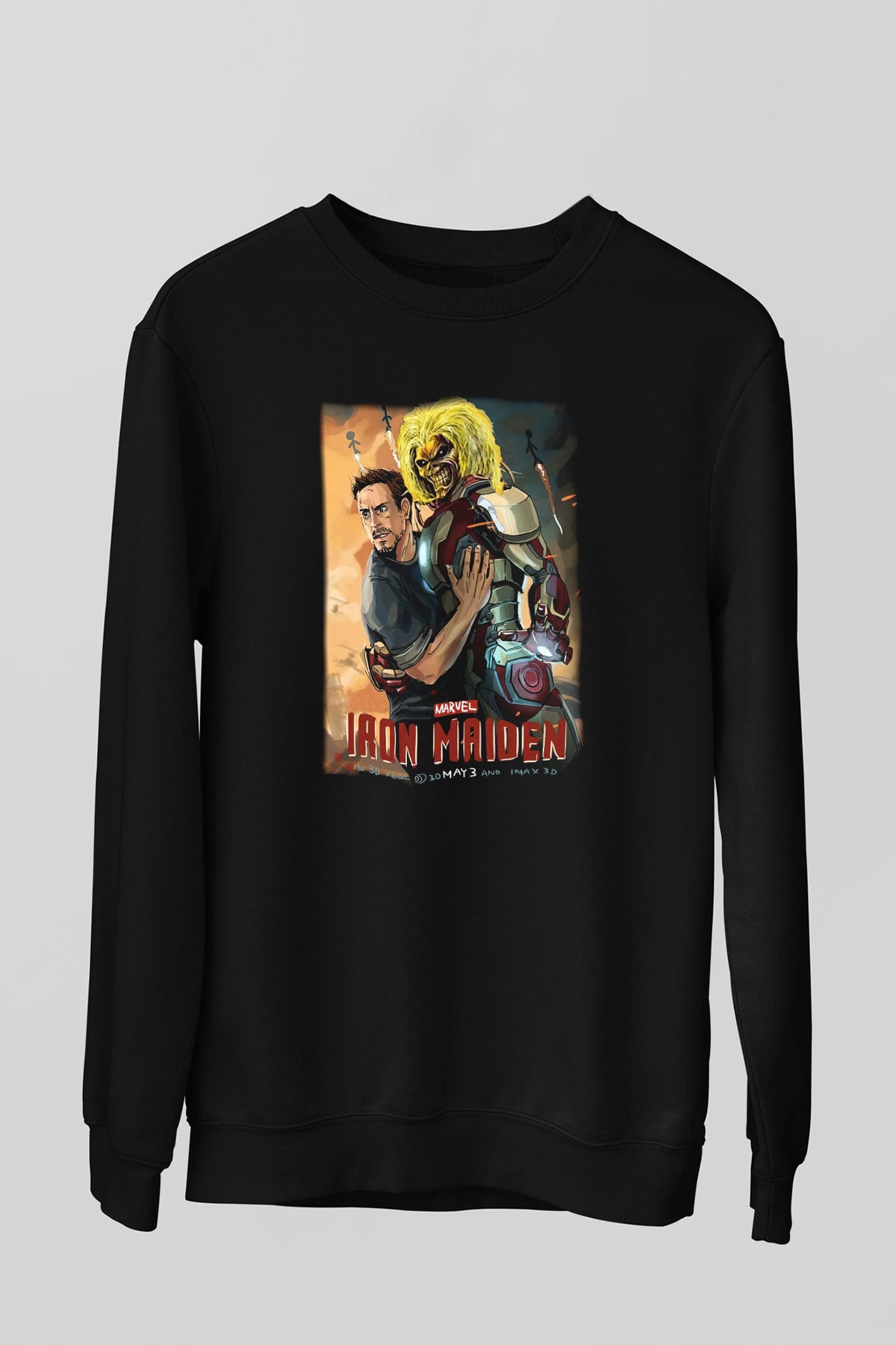 Iron Maiden Siyah Unisex Sweatshirt