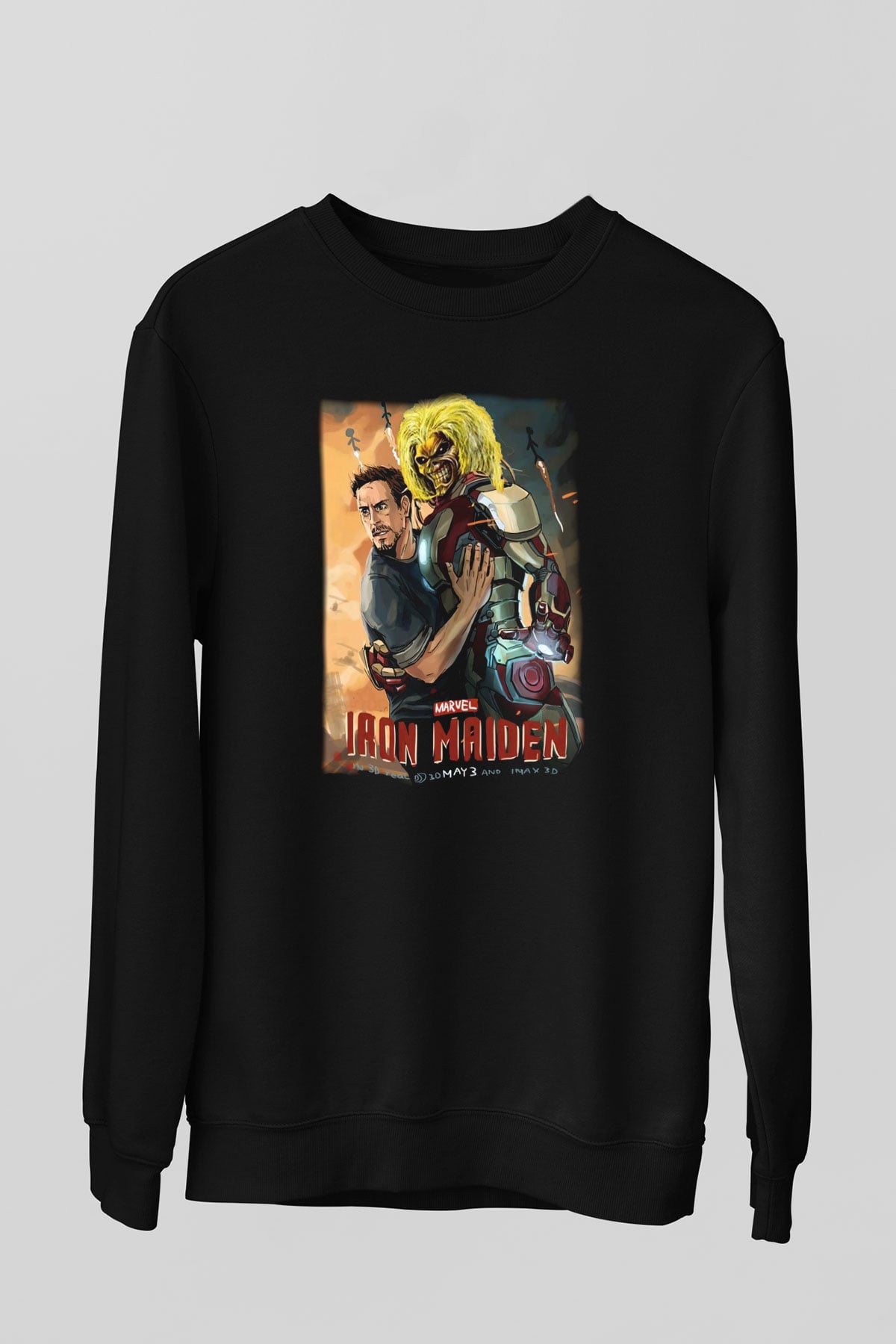 Iron Maiden Siyah Unisex Sweatshirt