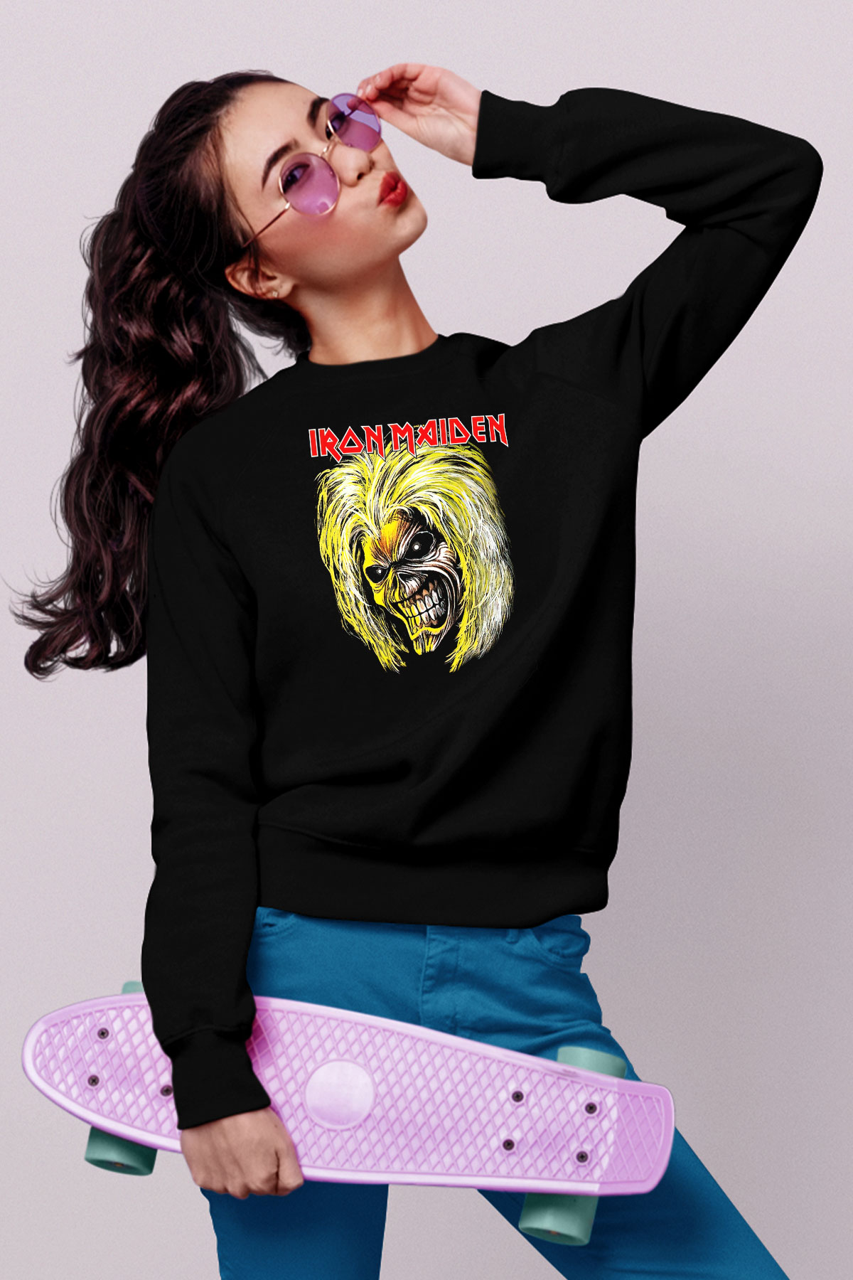 Iron Maiden Siyah Unisex Sweatshirt