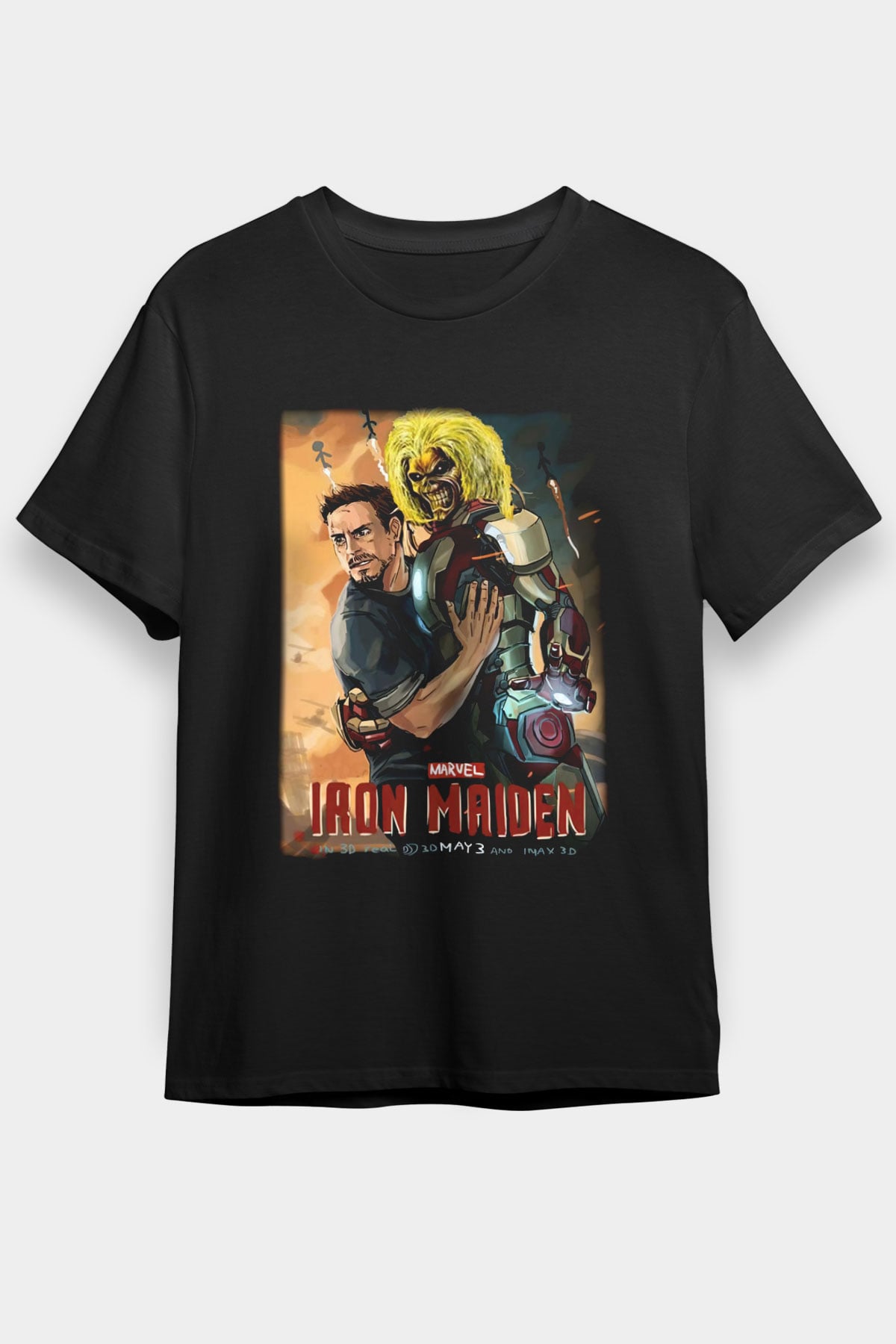 Iron Maiden Siyah Unisex Tişört T-Shirt - TişörtFabrikası