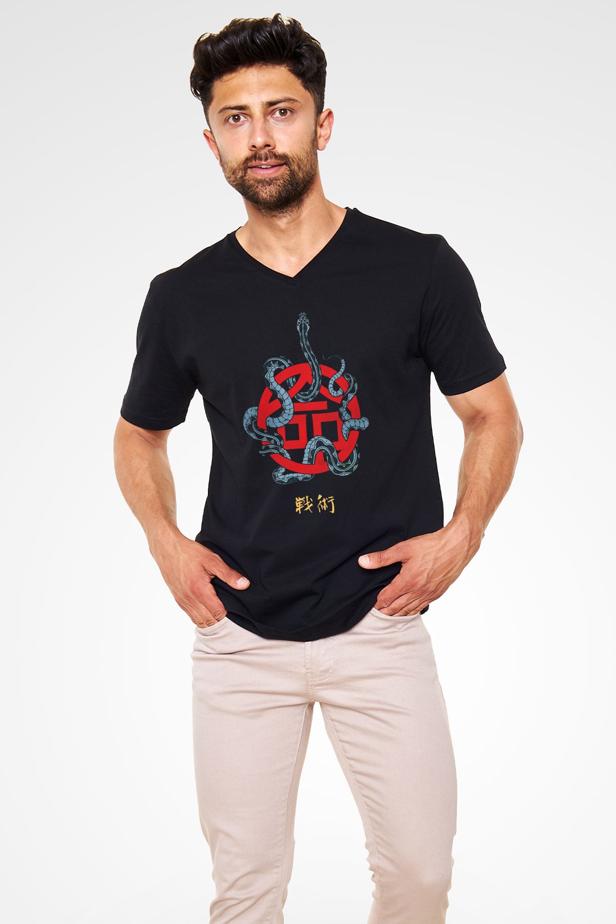 Iron Maiden Siyah Unisex V Yaka Tişört