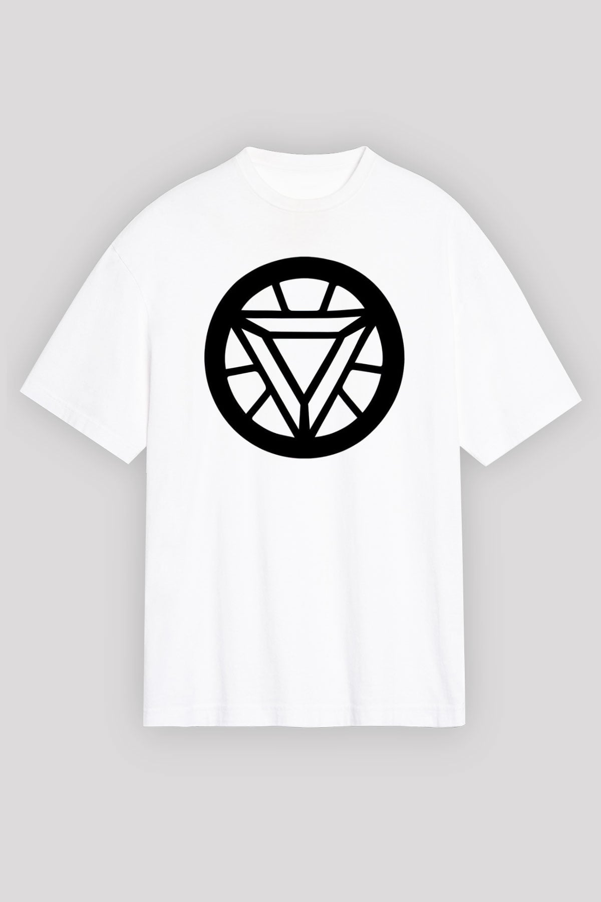 Iron Man Beyaz Unisex Oversize Tişört T-Shirt
