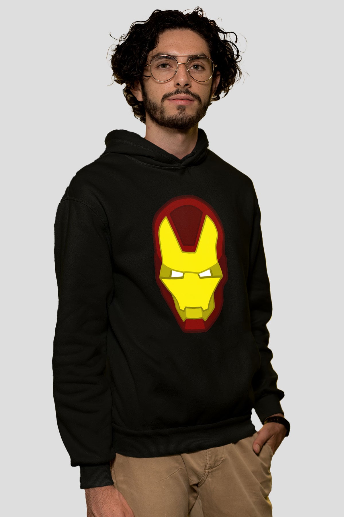 Iron Man Siyah Unisex Hoodie