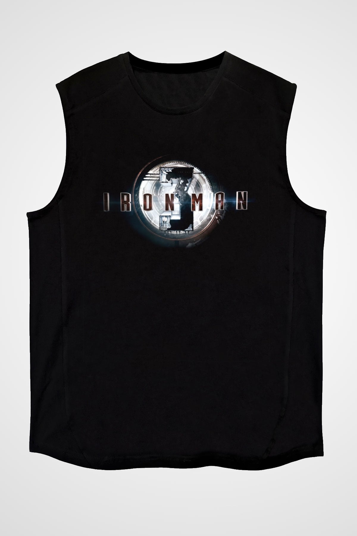 Iron Man Siyah Unisex Kolsuz Tişört