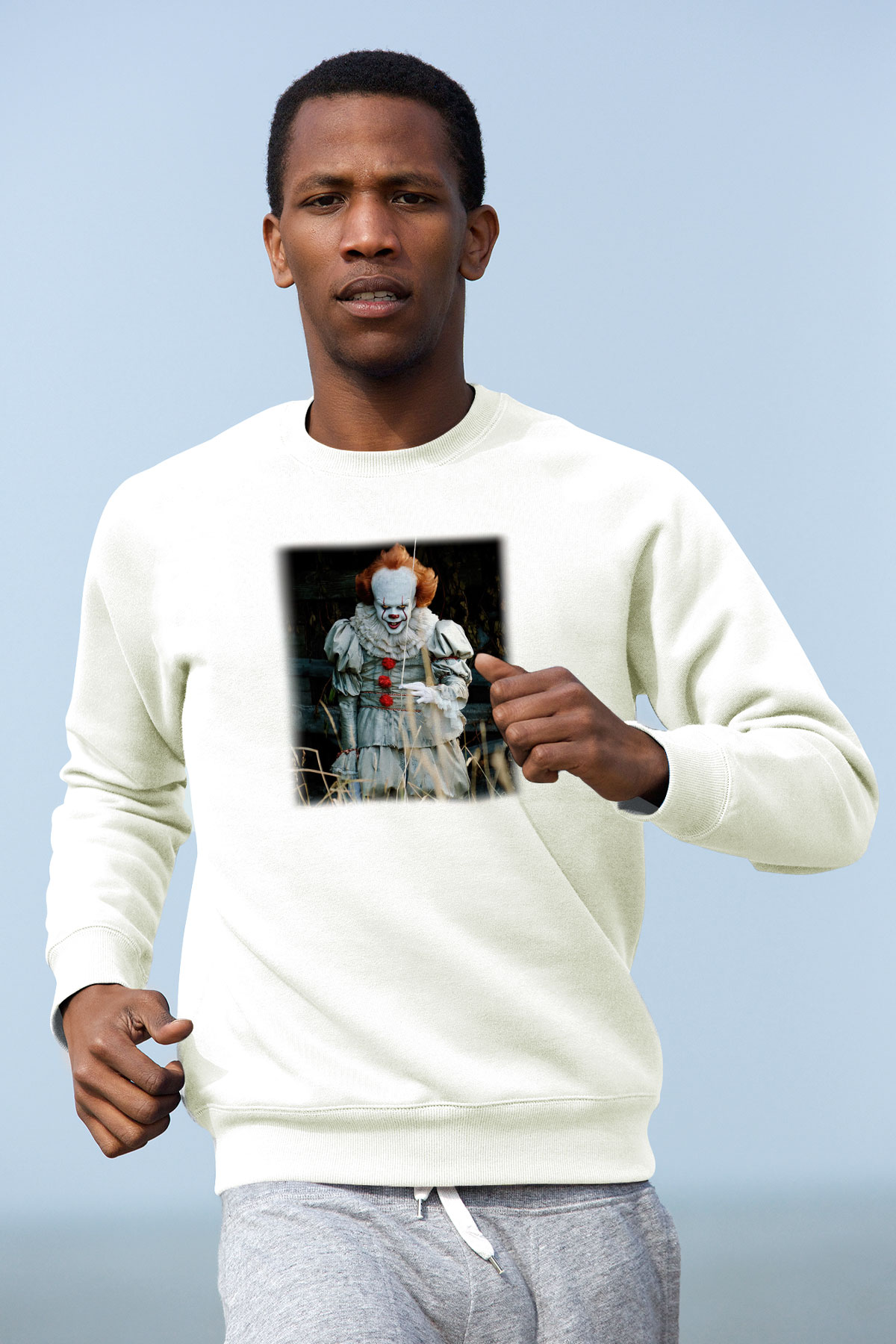 It Beyaz Unisex Sweatshirt