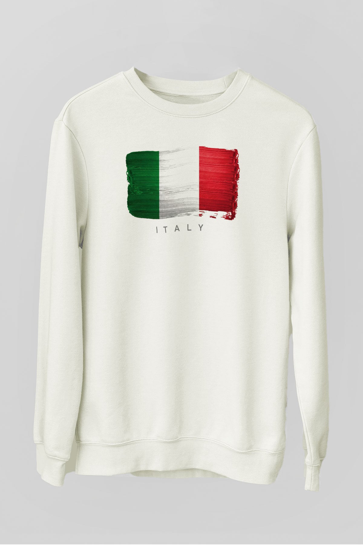 İtalya Beyaz Unisex Sweatshirt