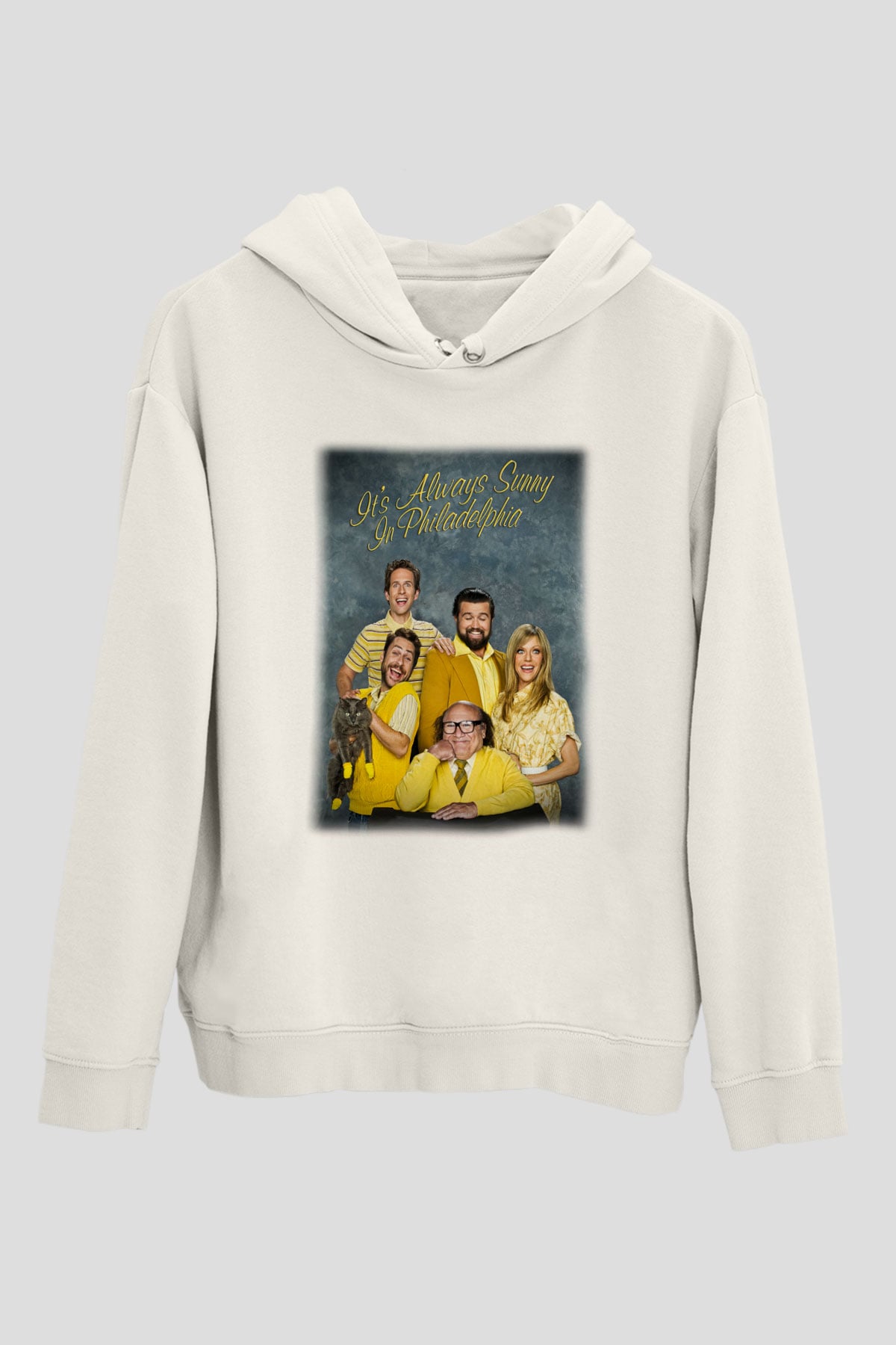 It's Always Sunny in Philadelphia Beyaz Unisex Kapşonlu Sweatshirt