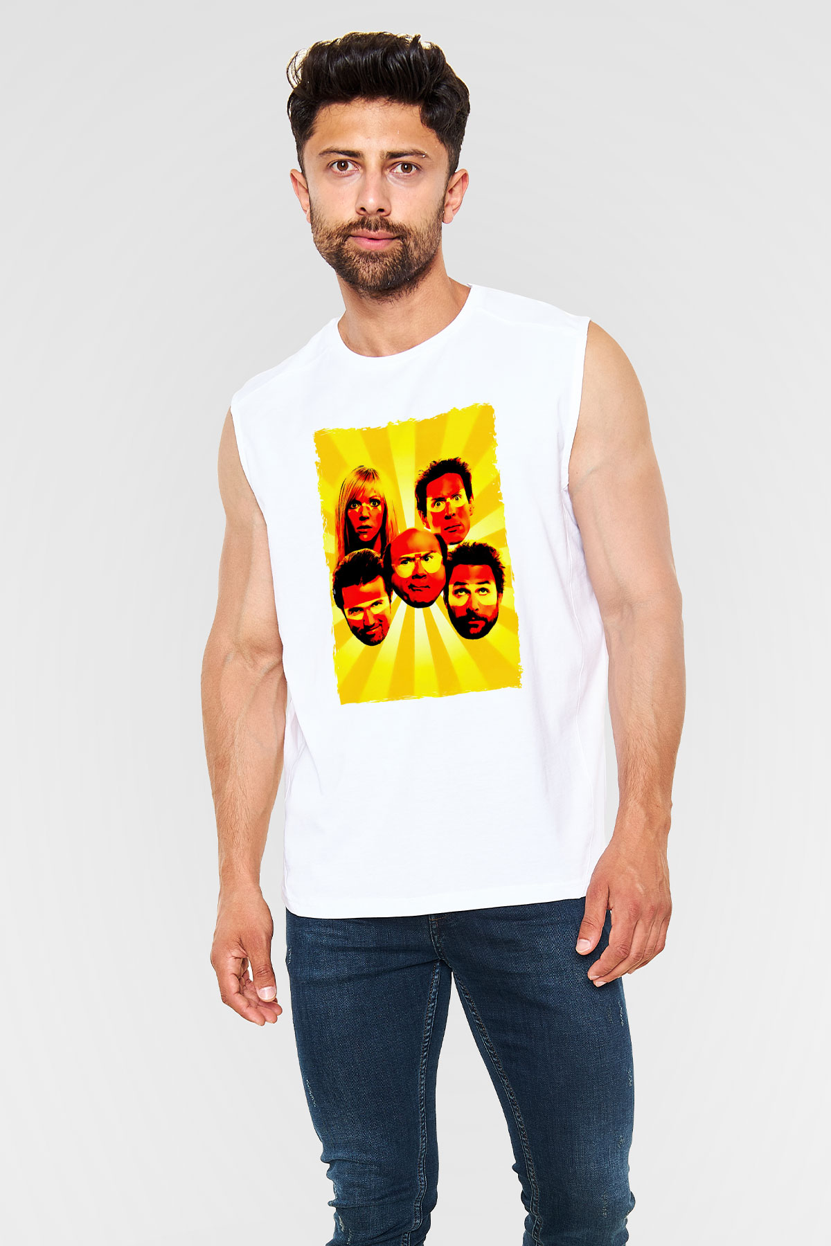 It's Always Sunny in Philadelphia Beyaz Unisex Kolsuz Tişört