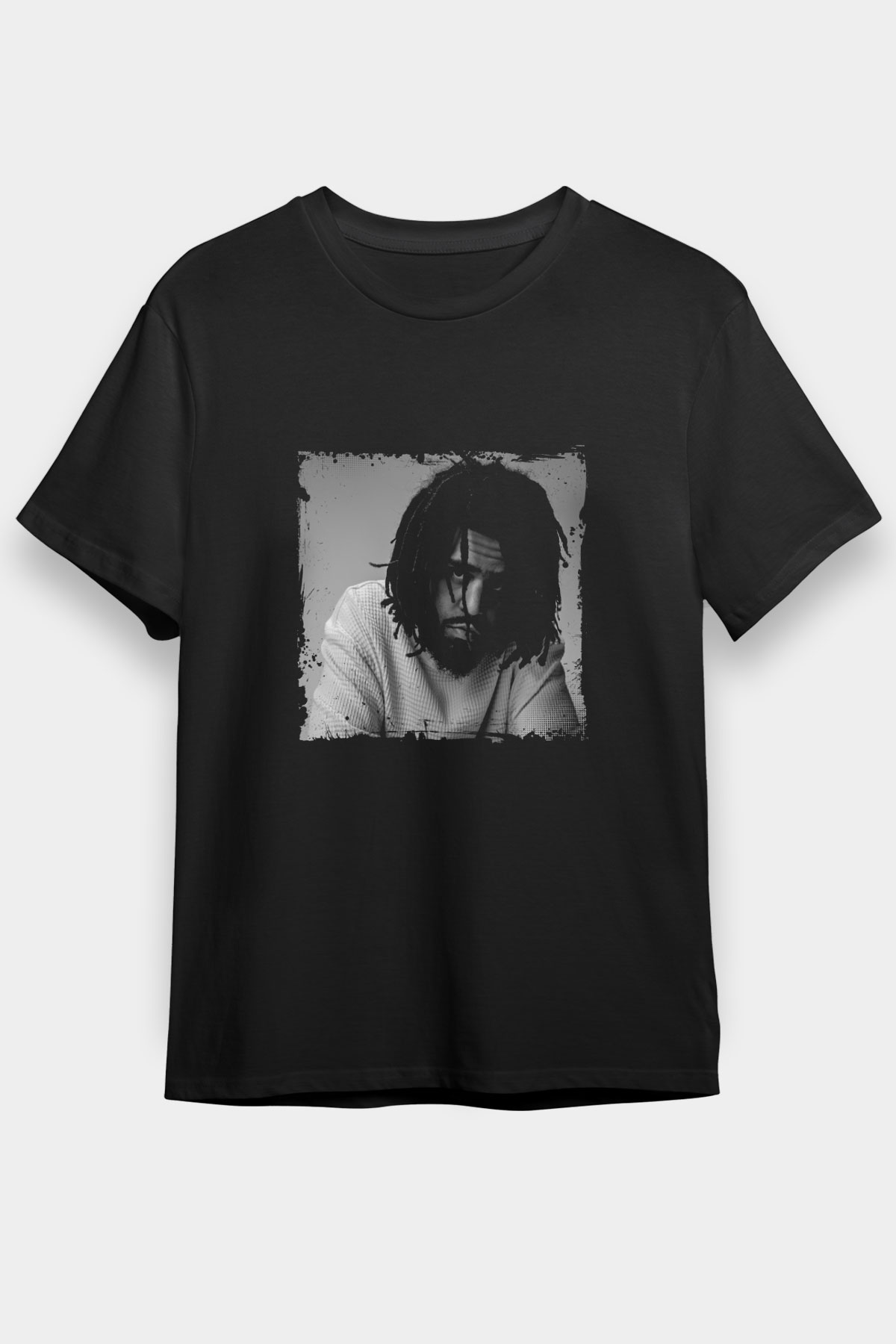J. Cole Baskılı Unisex Siyah Tişört