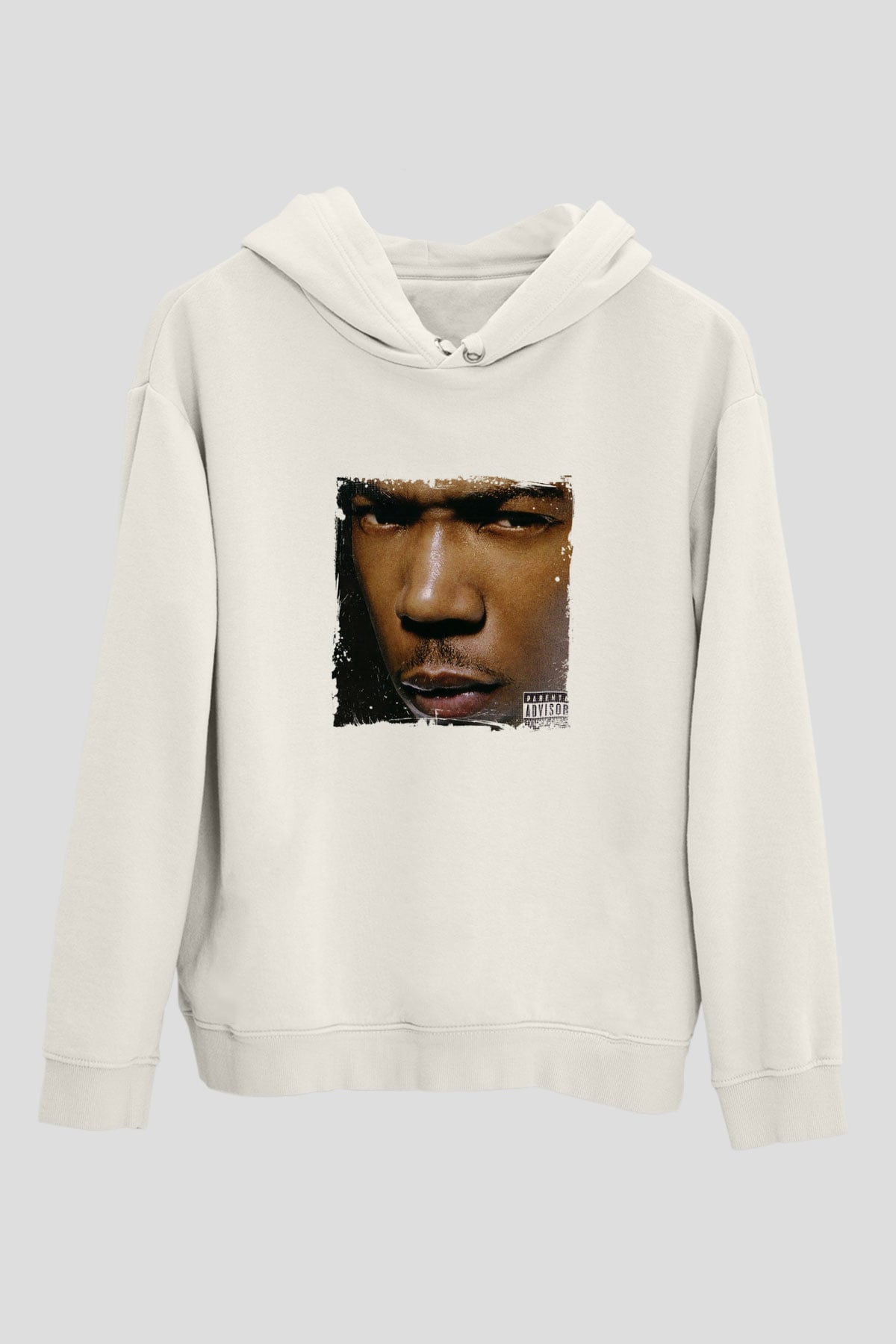 Ja Rule Baskılı Unisex Beyaz Kapüşonlu Sweatshirt