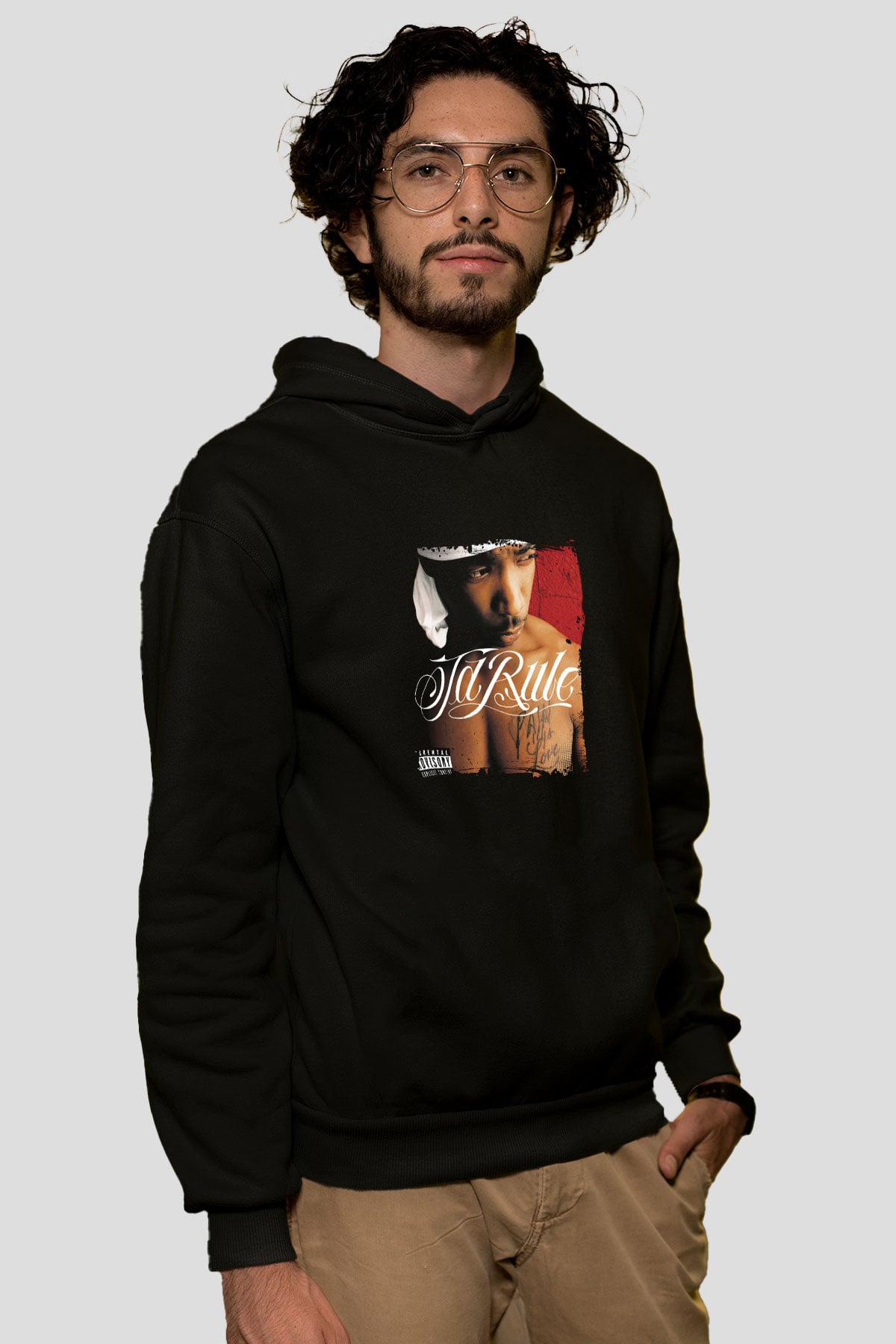 Ja Rule Baskılı Unisex Siyah Hoodie