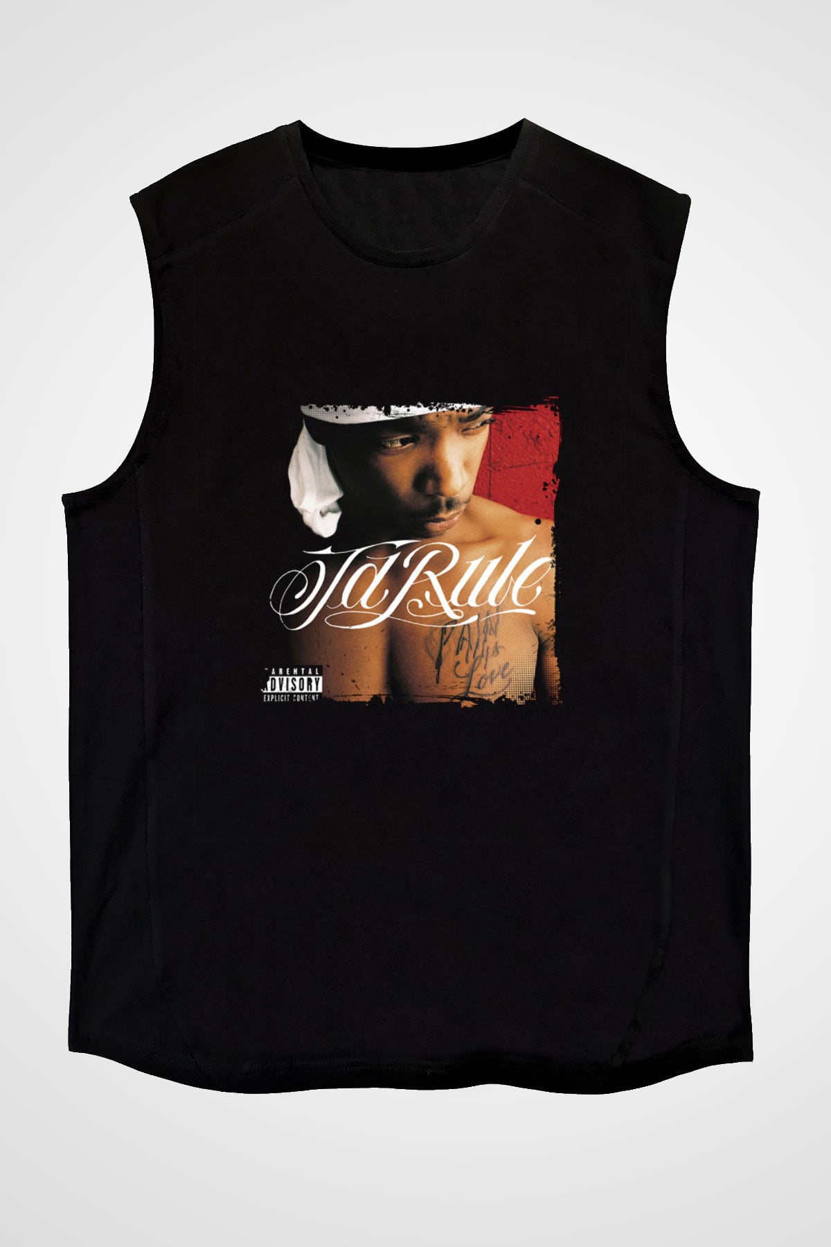 Ja Rule Baskılı Unisex Siyah Kolsuz Tişört