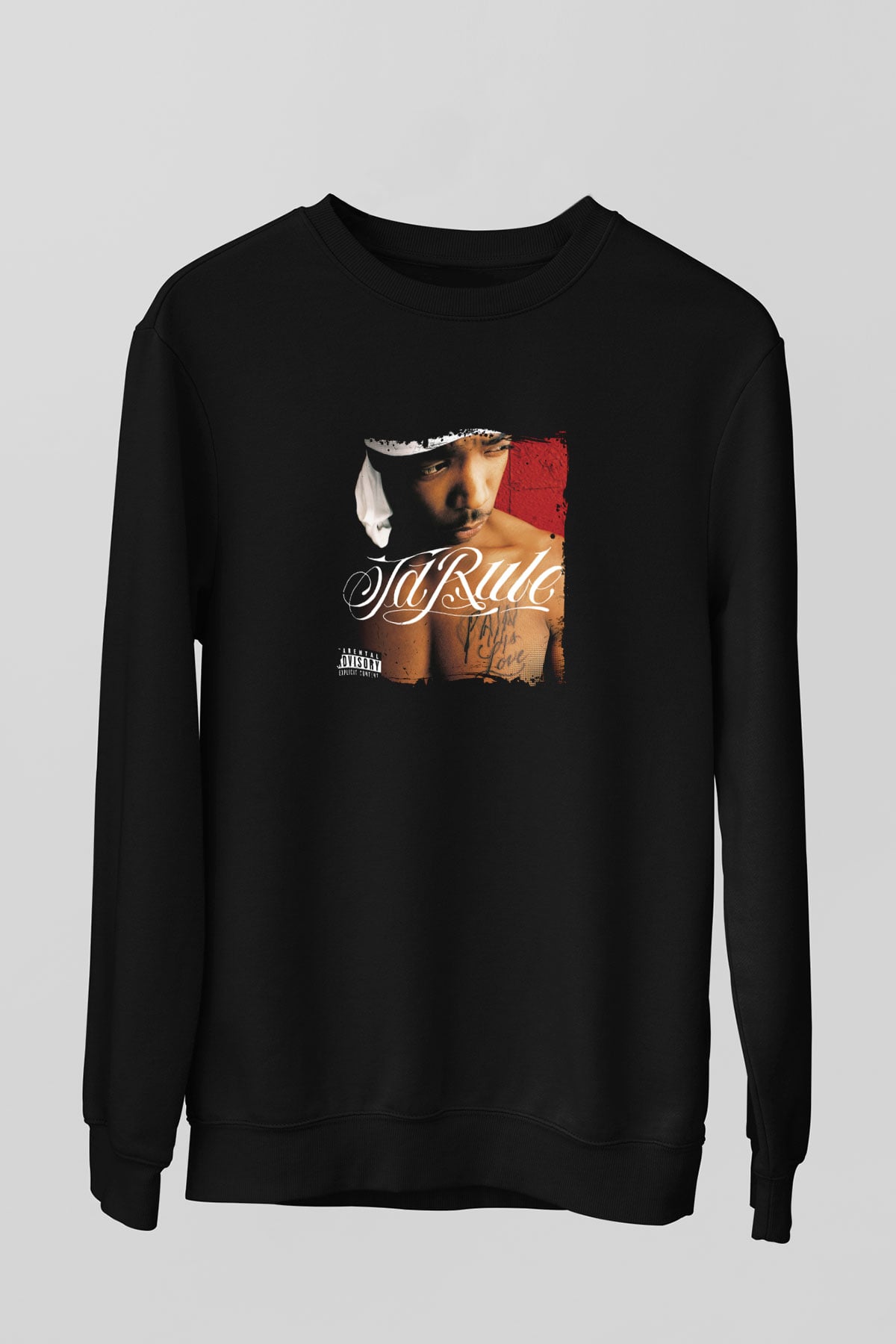 Ja Rule Baskılı Unisex Siyah Sweatshirt