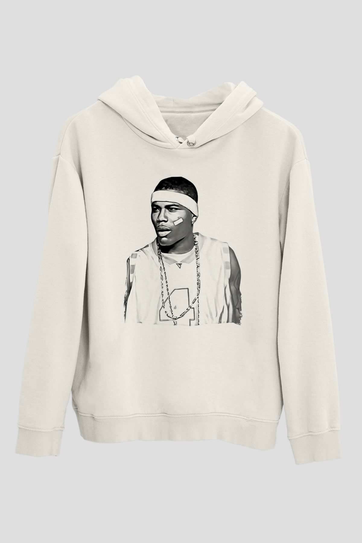 Ja Rule Beyaz Unisex Kapüşonlu Sweatshirt