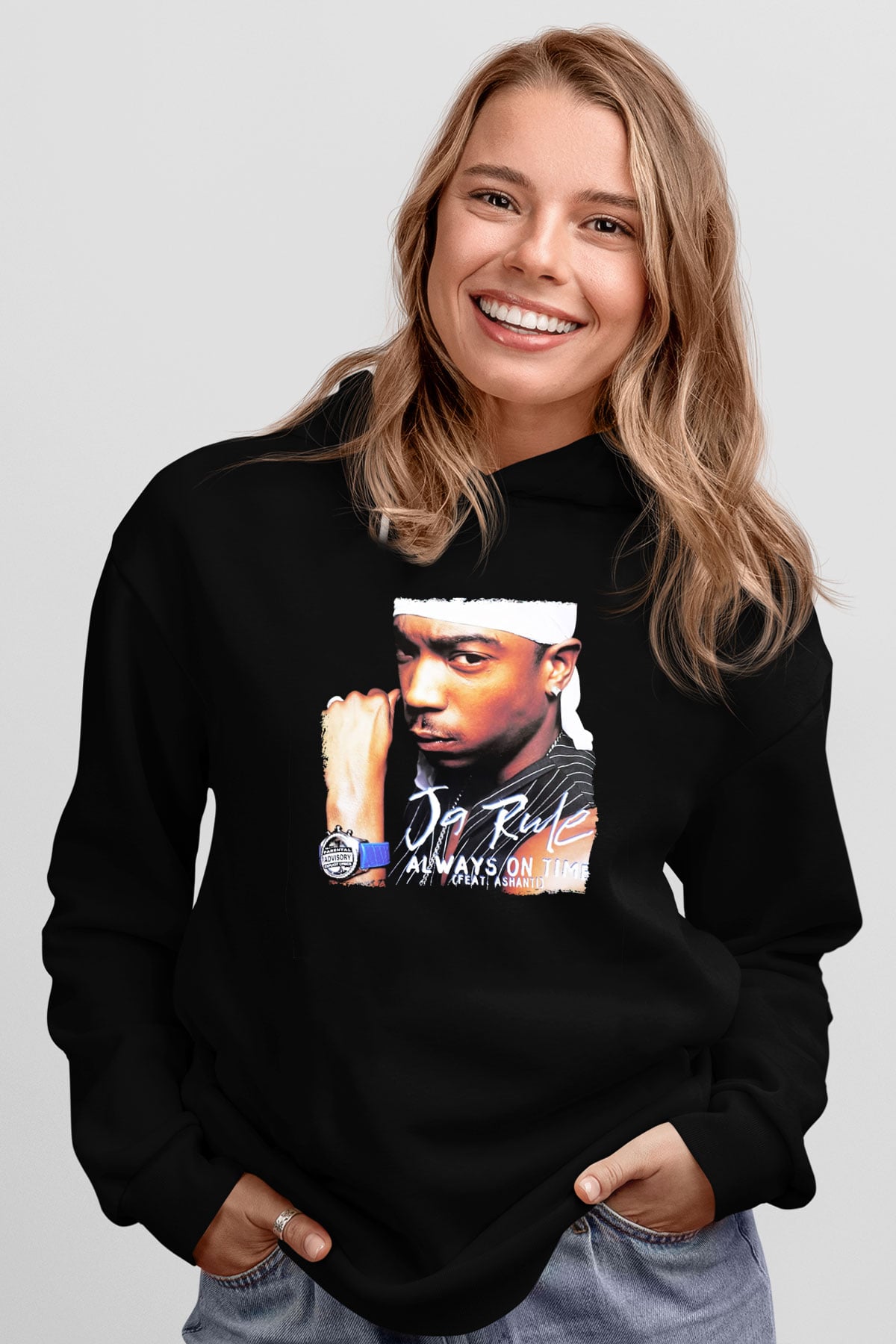 Ja Rule Siyah Unisex Kapüşonlu Sweatshirt