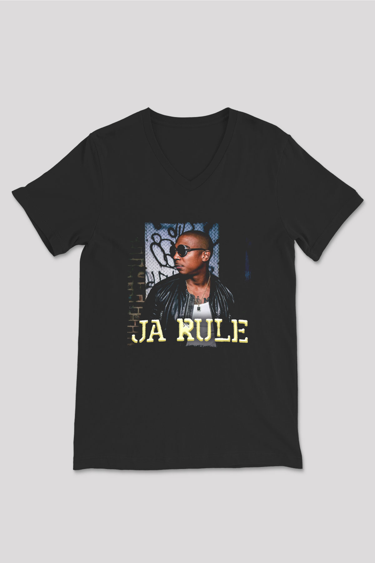 Ja Rule Siyah Unisex V Yaka Tişört
