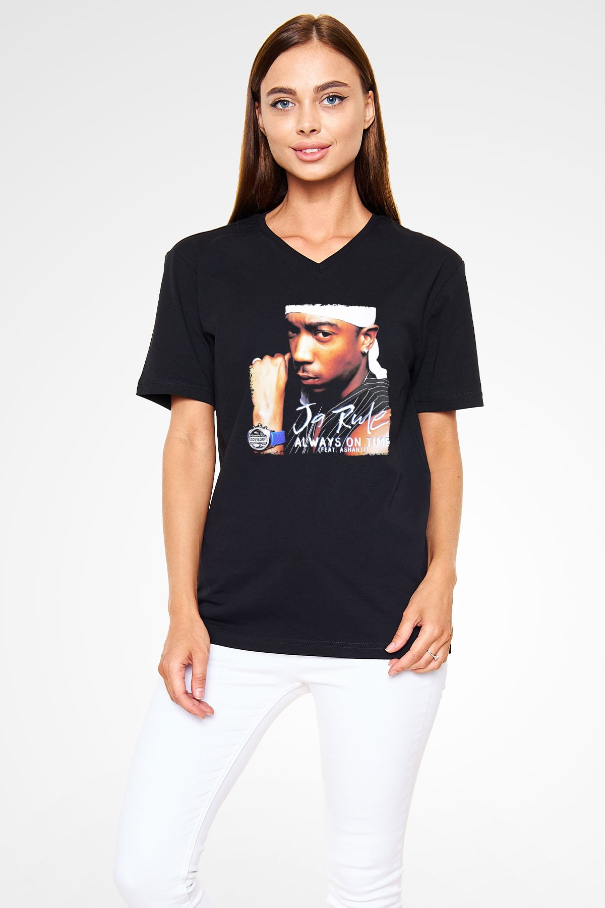 Ja Rule Siyah Unisex V Yaka Tişört