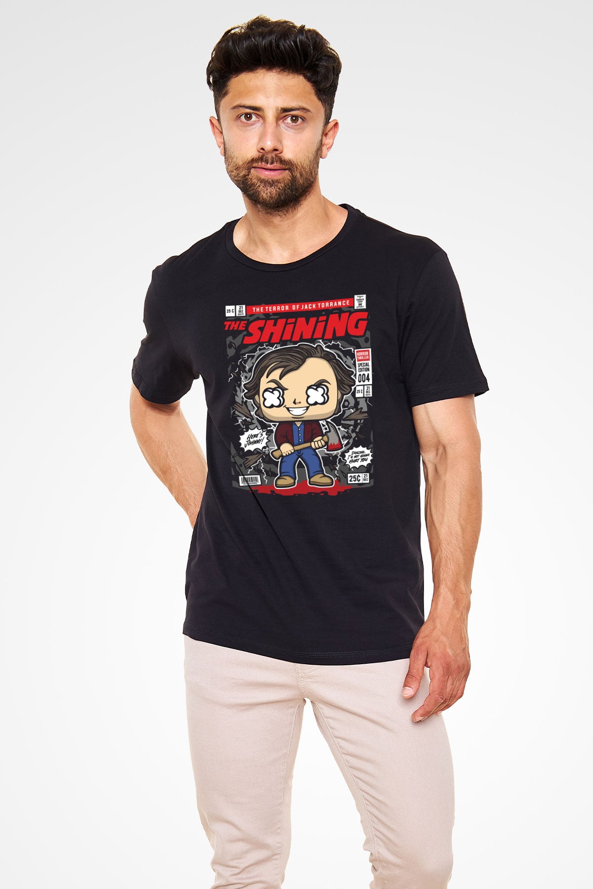 Jack Torrance Baskılı Unisex Siyah Tişört